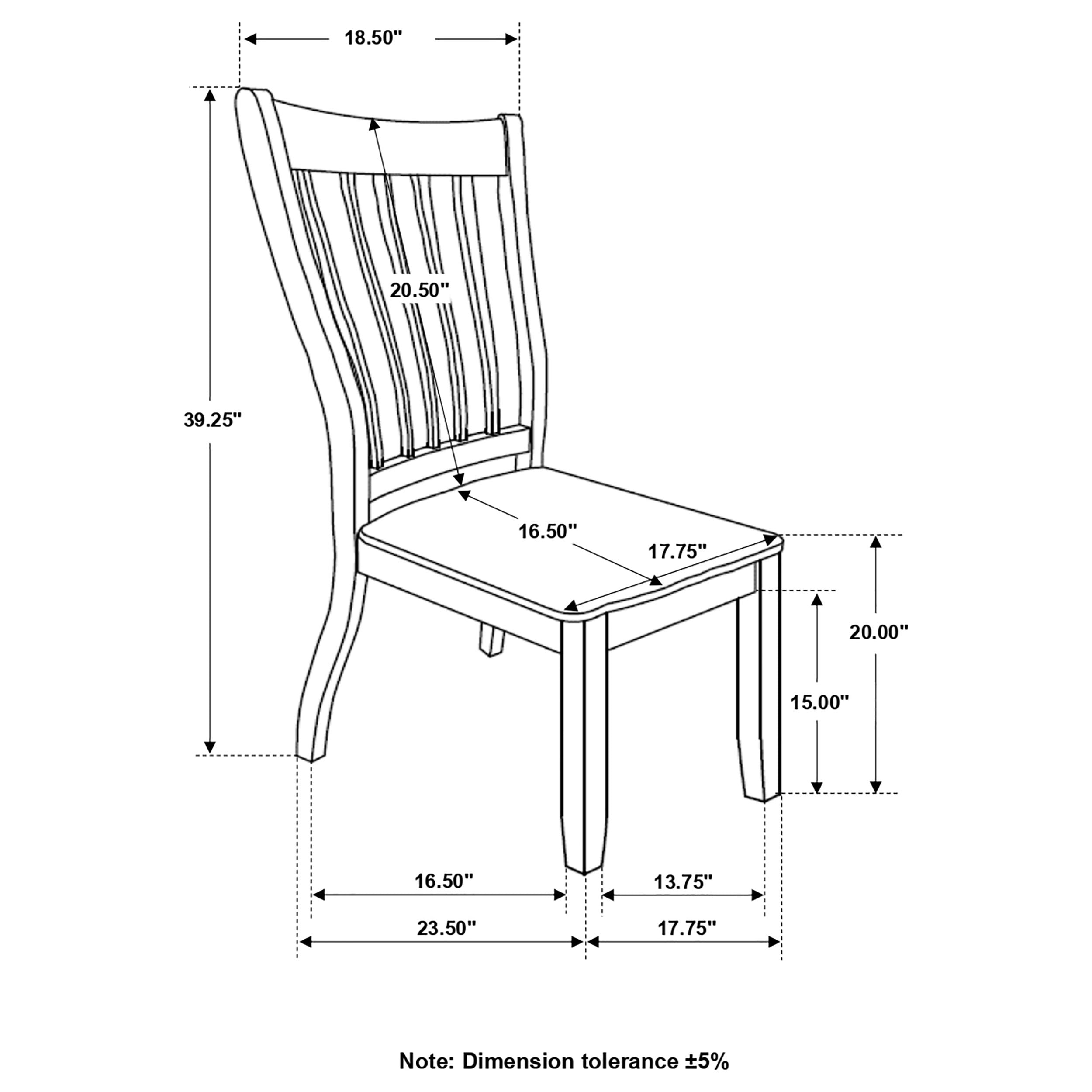 Coaster Kingman Slat Back Dining Chairs Espresso and White (Set of 2) Default Title