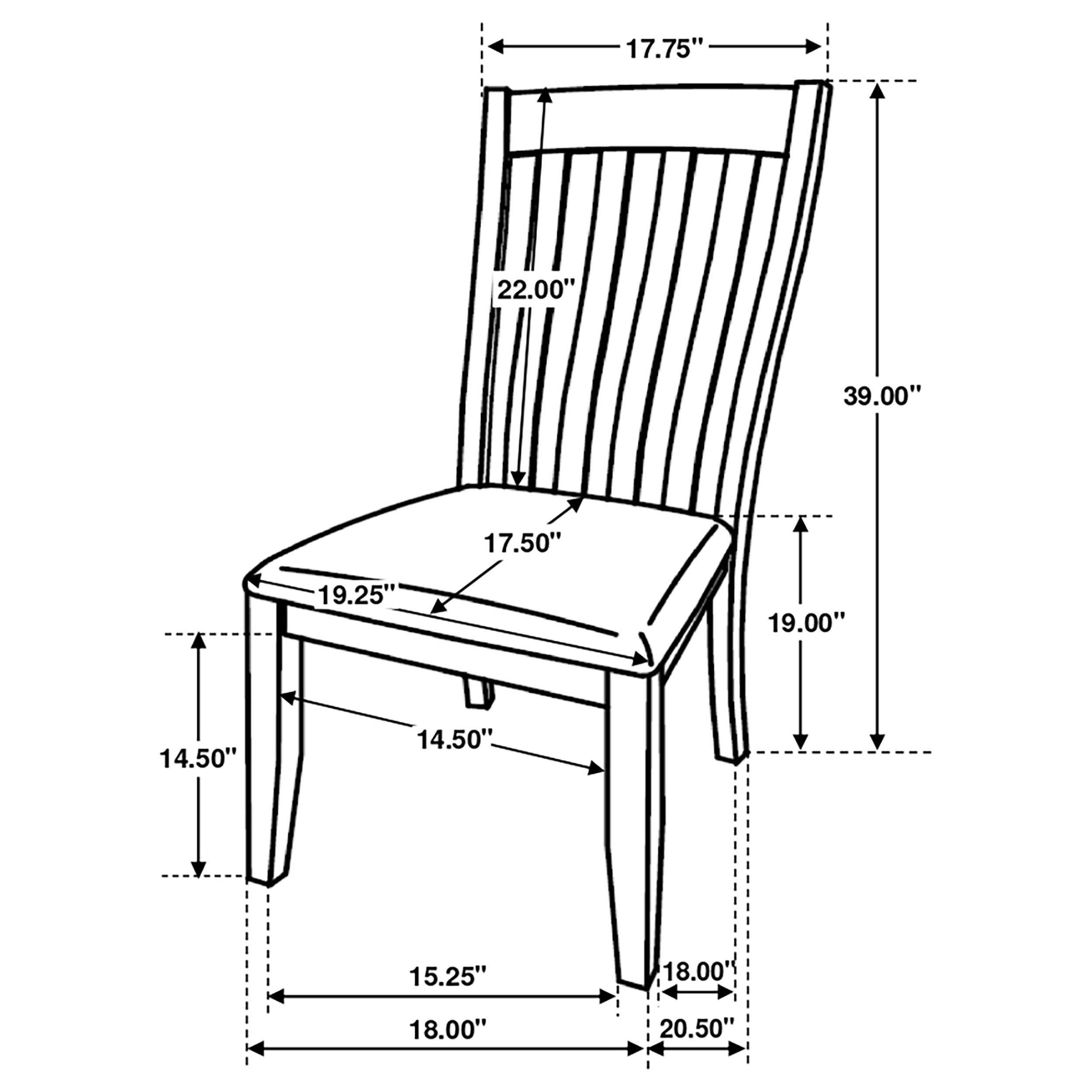 Coaster Nogales Slat Back Side Chairs Coastal Grey (Set of 2) Default Title