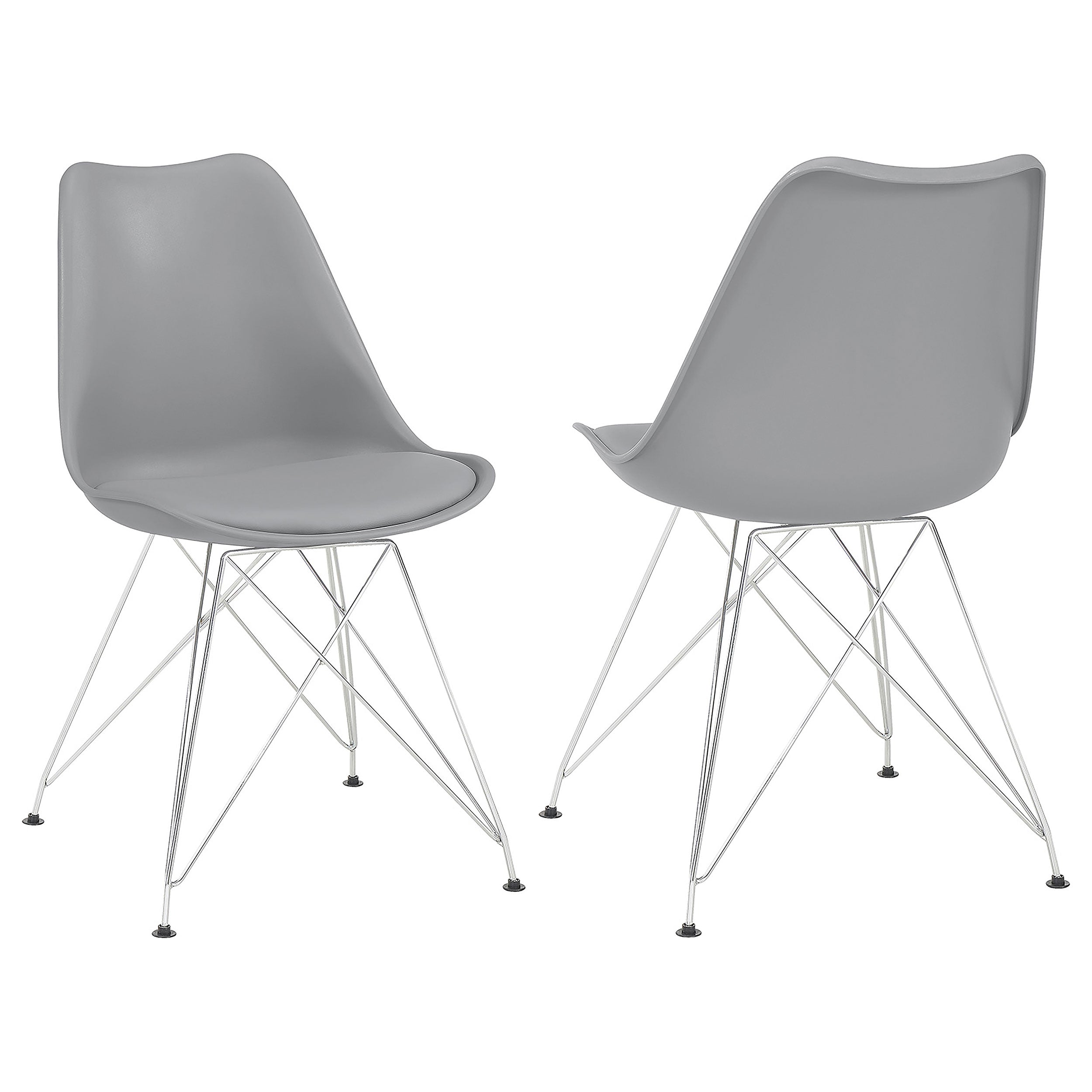 Coaster Juniper Upholstered Side Chairs Grey (Set of 2) Default Title