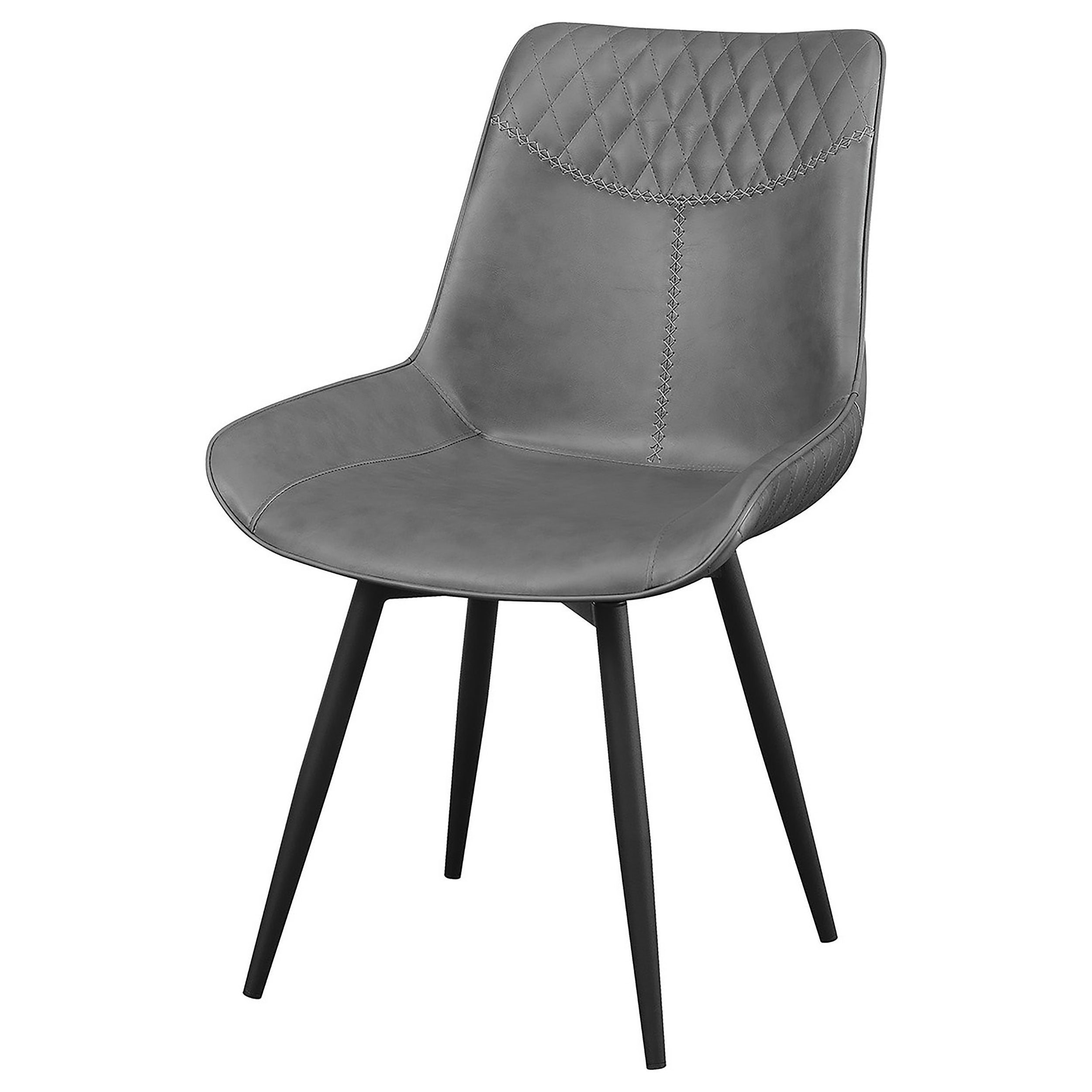 Coaster Brassie Upholstered Side Chairs Grey (Set of 2) Default Title