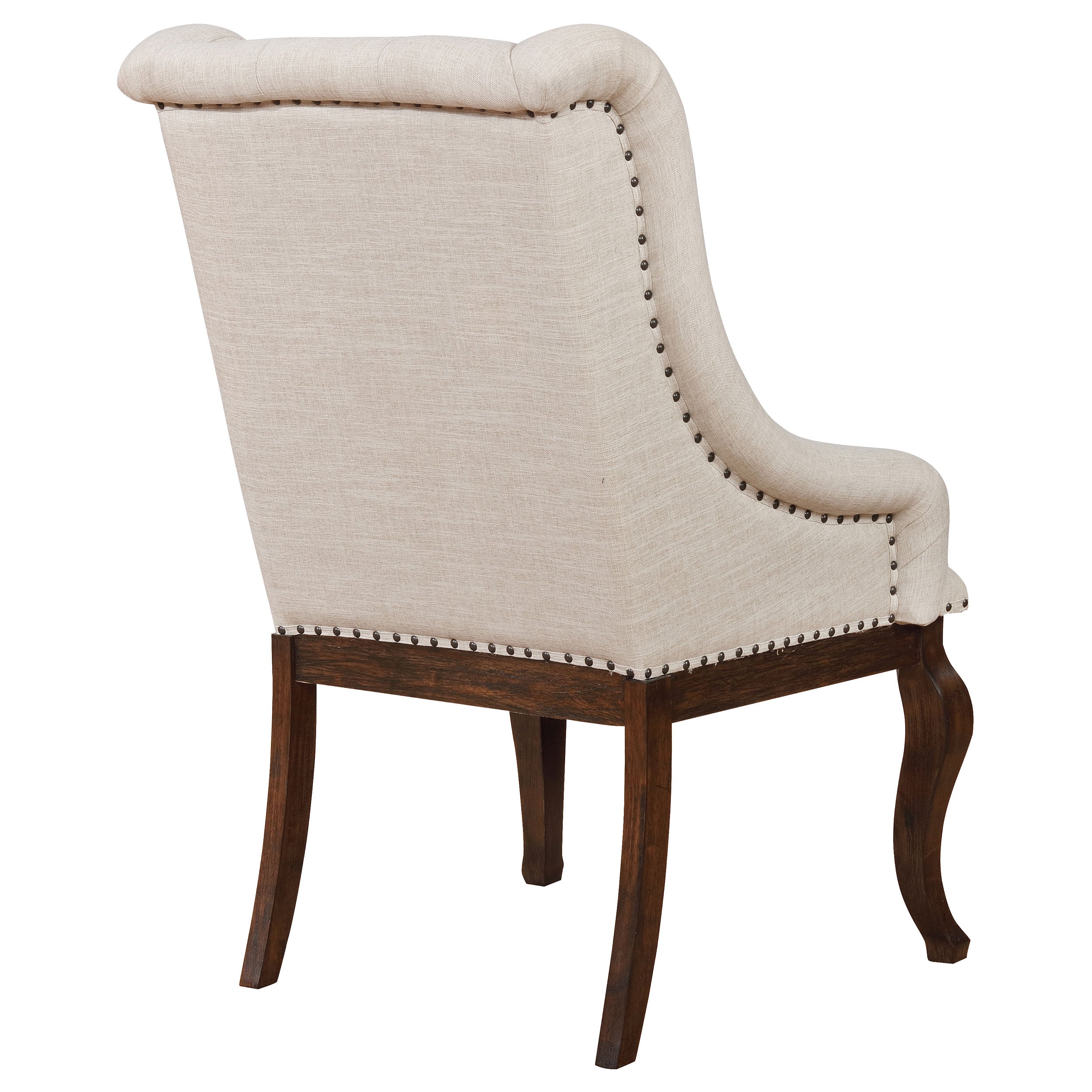 Coaster Brockway Tufted Arm Chairs Cream and Antique Java (Set of 2) Default Title