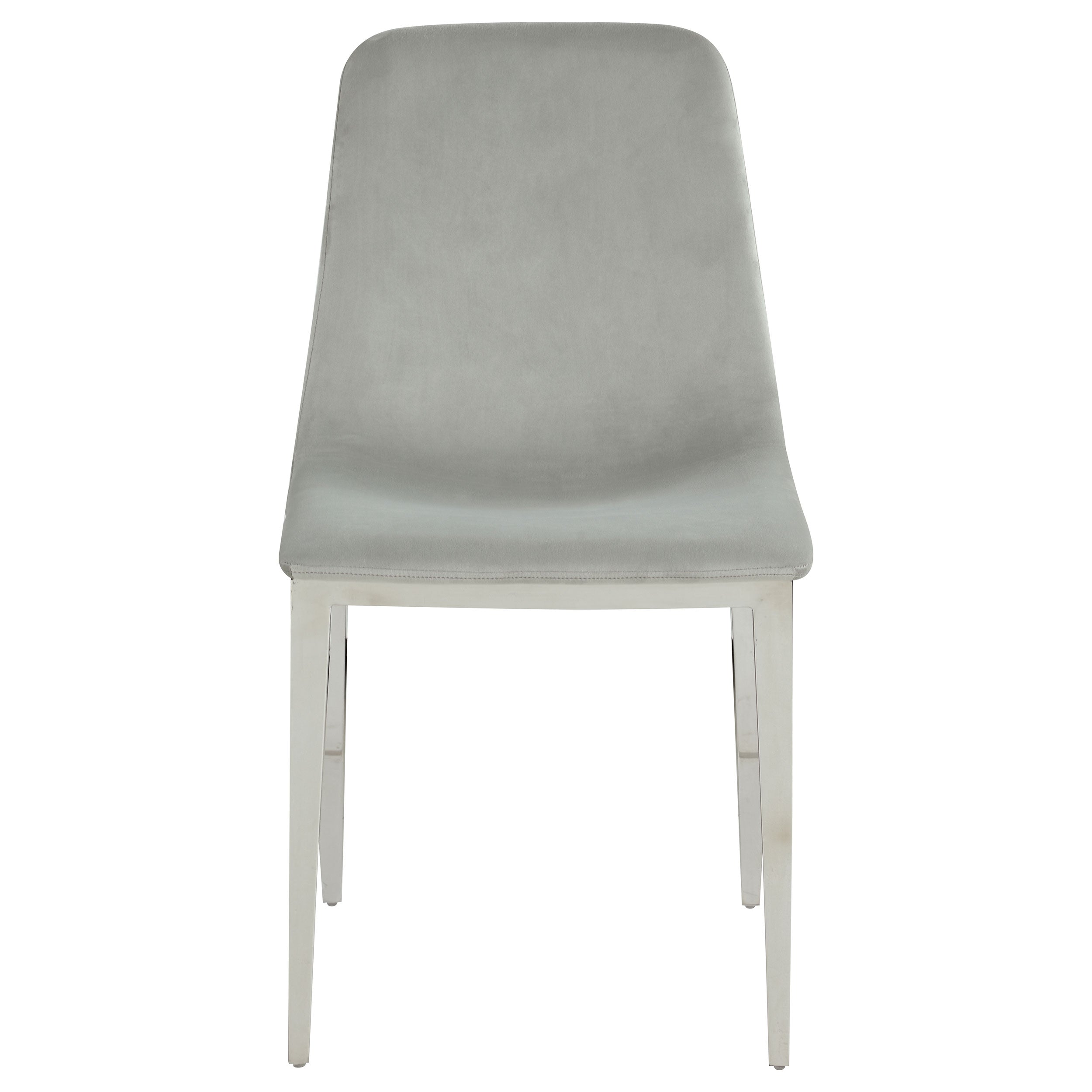 Coaster Irene Upholstered Side Chairs Light Grey and Chrome (Set of 4) Default Title