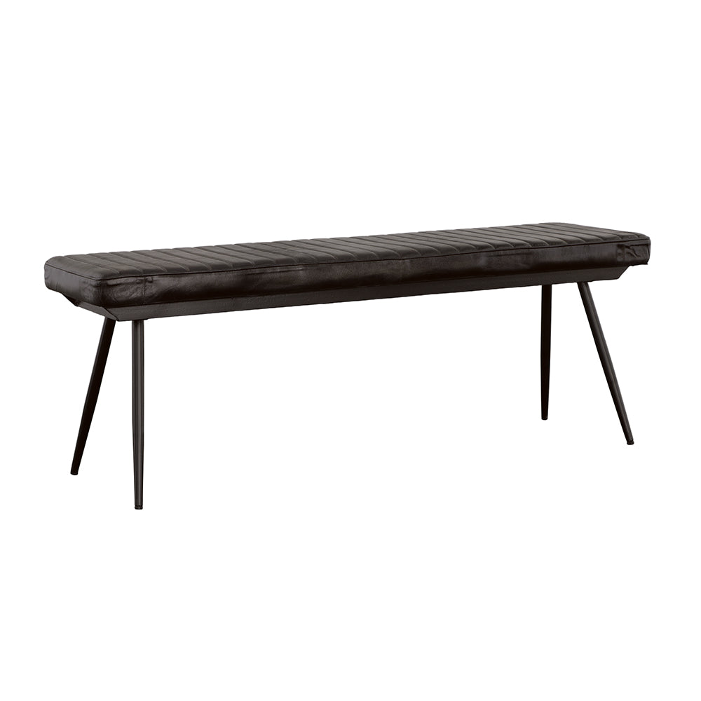 Coaster Partridge Cushion Bench Espresso and Black Default Title