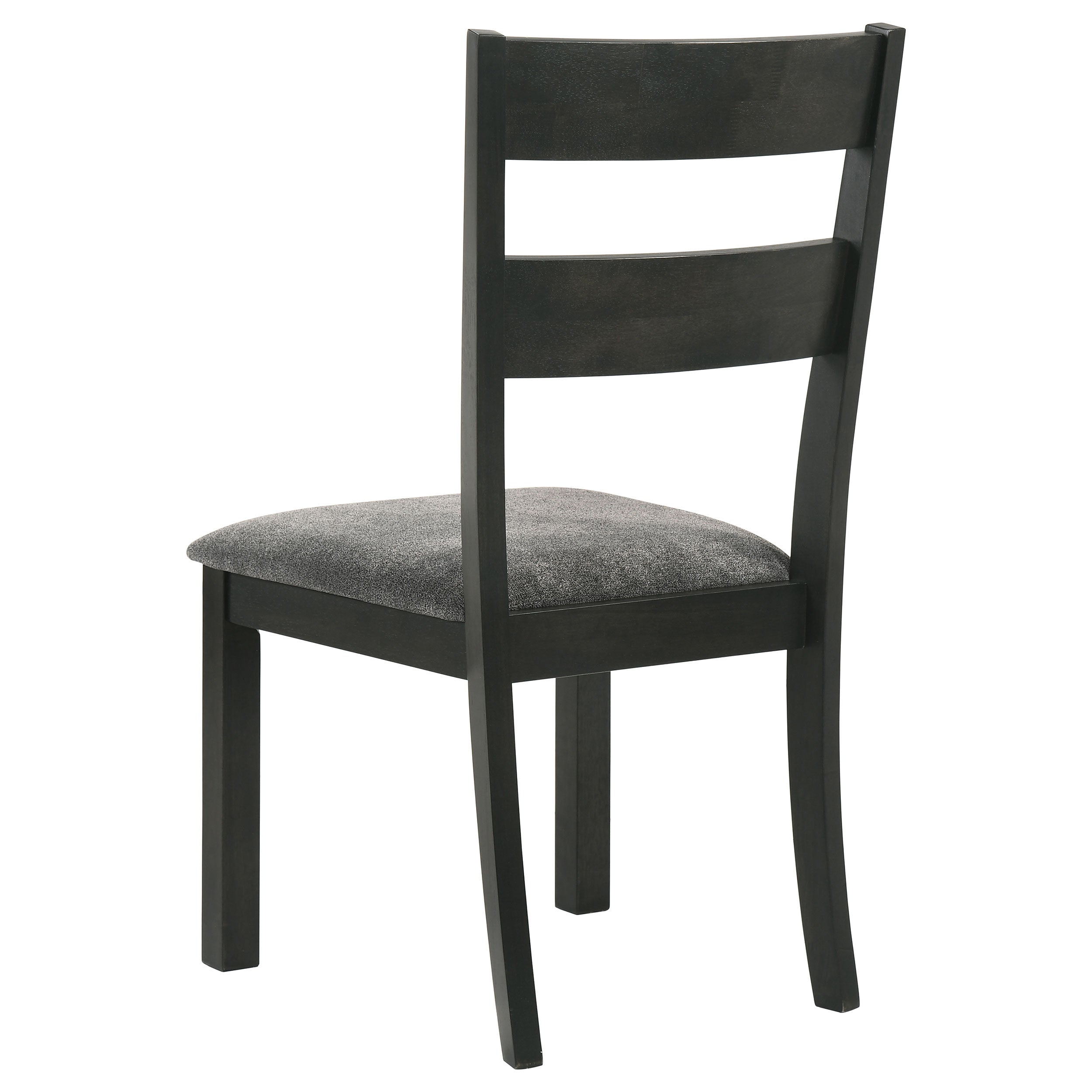 Coaster Jakob Upholstered Side Chairs with Ladder Back (Set of 2) Grey and Black Default Title