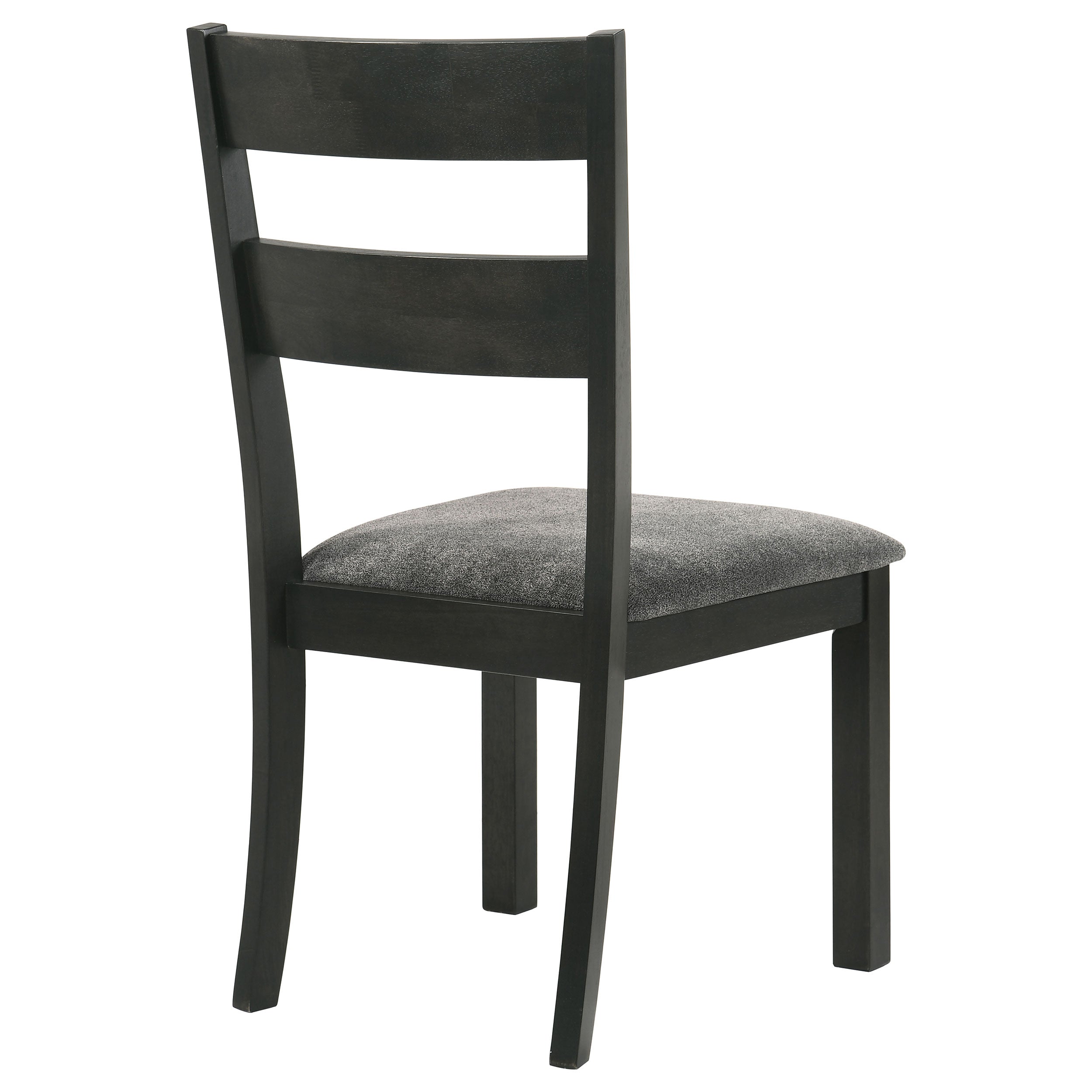 Coaster Jakob Upholstered Side Chairs with Ladder Back (Set of 2) Grey and Black Default Title