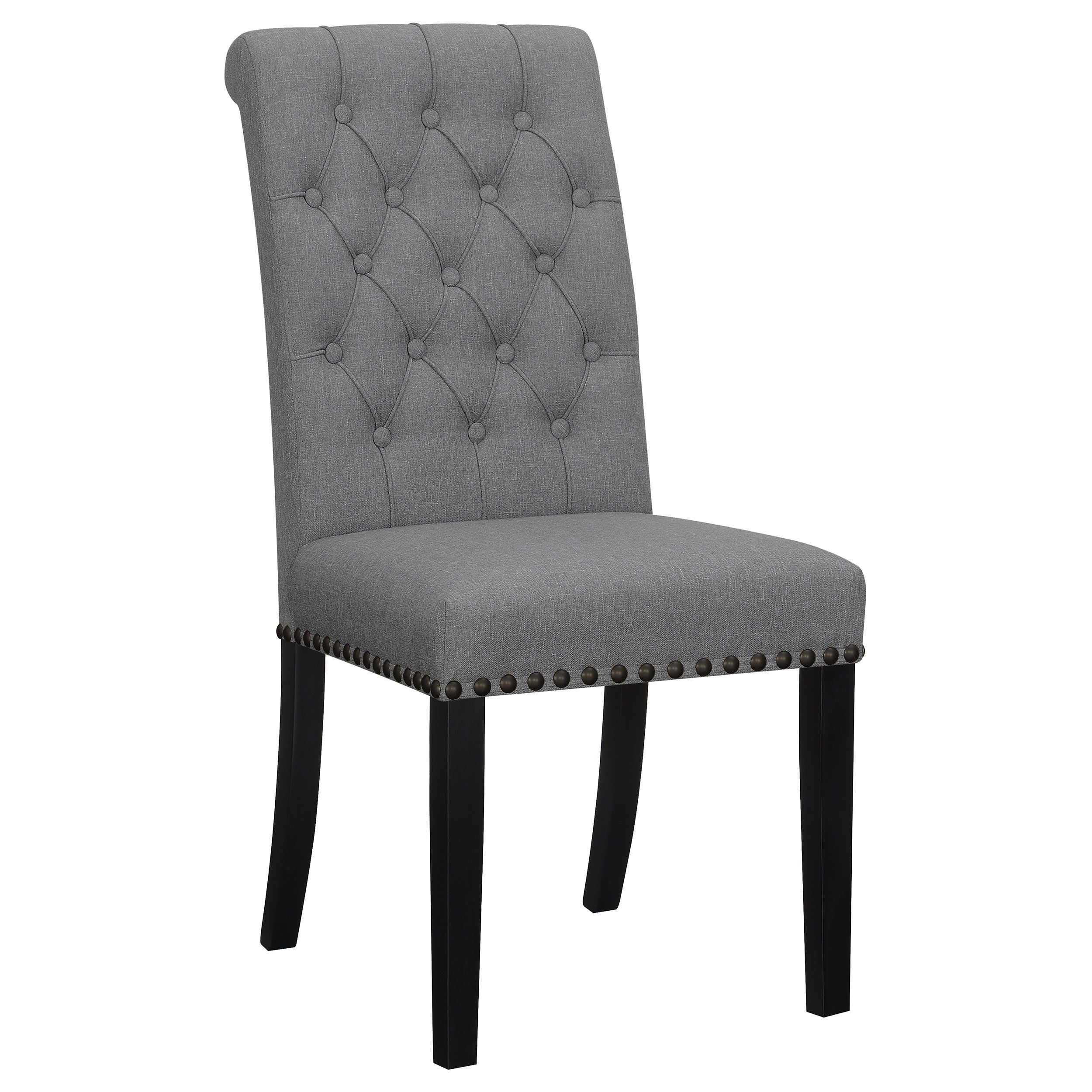 Coaster Alana Upholstered Tufted Side Chairs with Nailhead Trim (Set of 2) Default Title