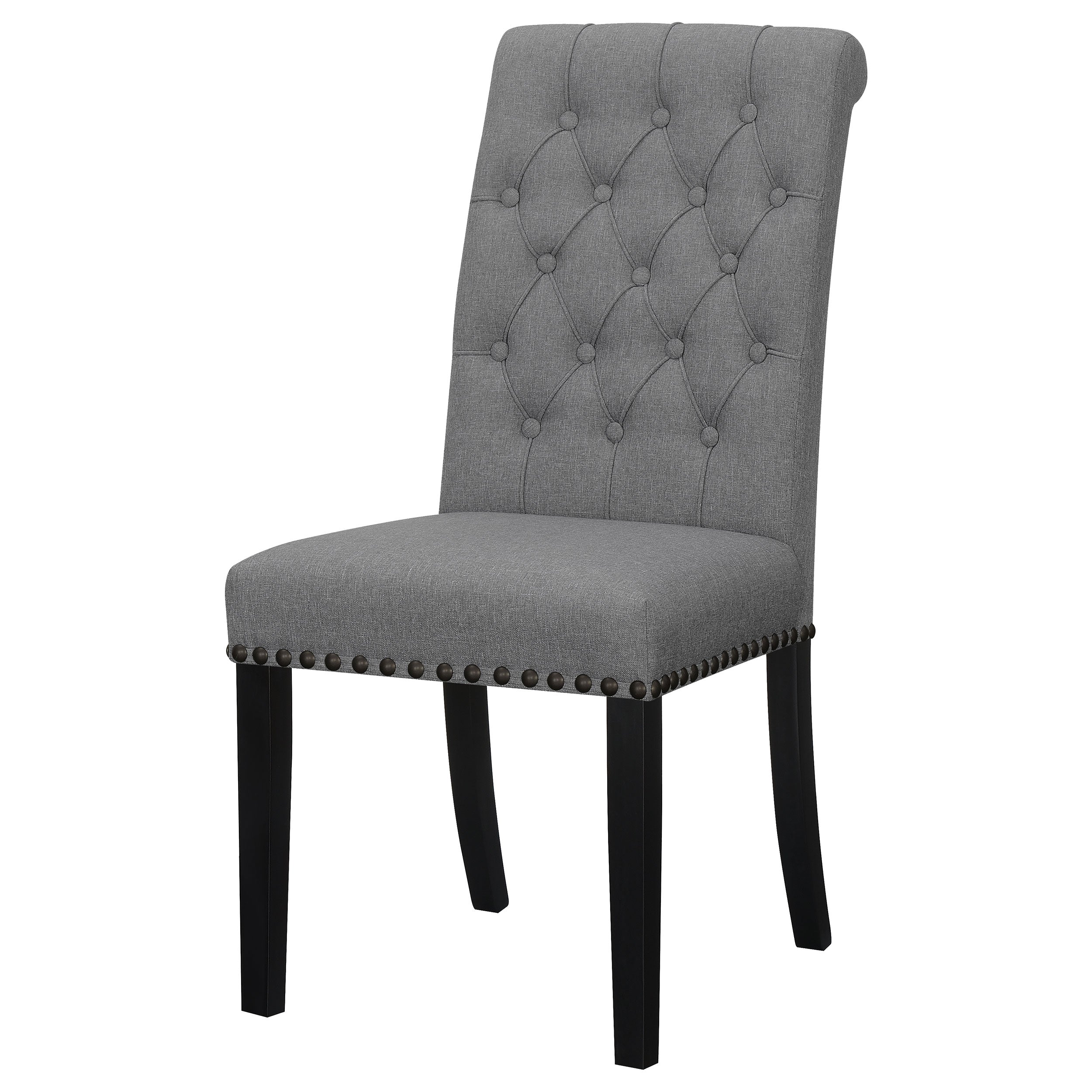 Coaster Alana Upholstered Tufted Side Chairs with Nailhead Trim (Set of 2) Default Title