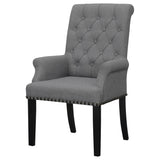 Coaster Alana Upholstered Tufted Arm Chair with Nailhead Trim Default Title