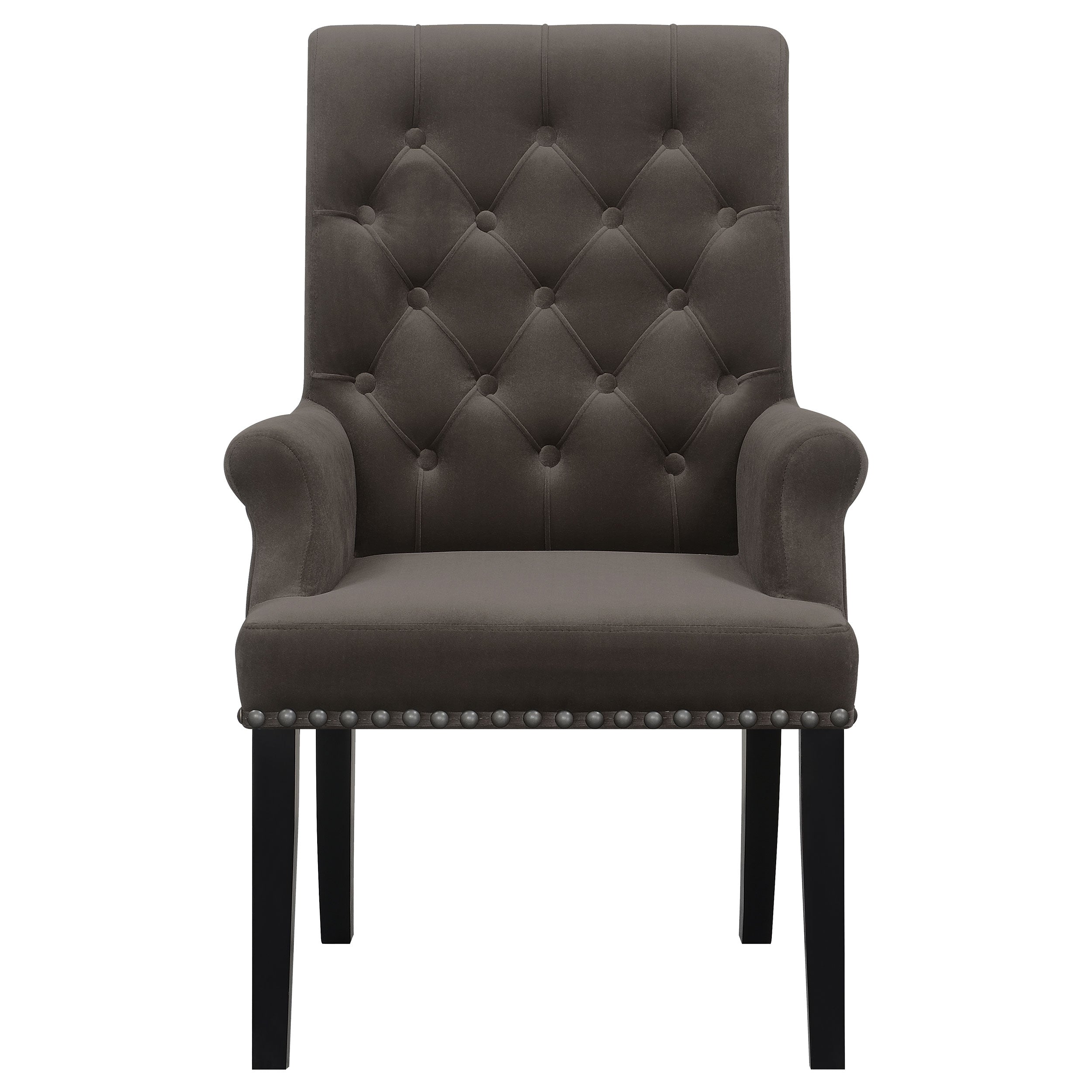 Coaster Alana Upholstered Tufted Arm Chair with Nailhead Trim Default Title