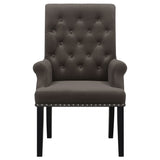 Coaster Alana Upholstered Tufted Arm Chair with Nailhead Trim Default Title