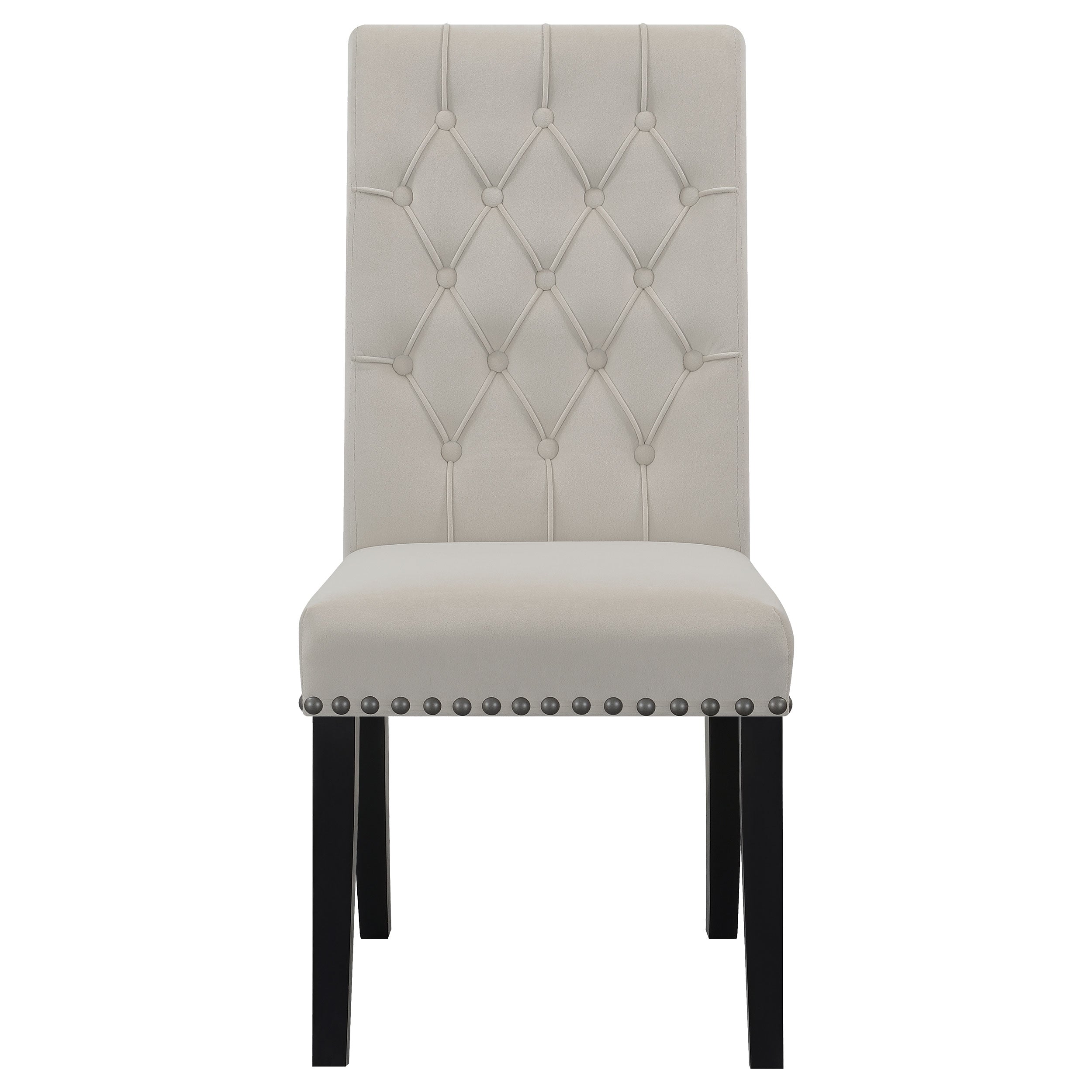 Coaster Alana Upholstered Tufted Side Chairs with Nailhead Trim (Set of 2) Default Title