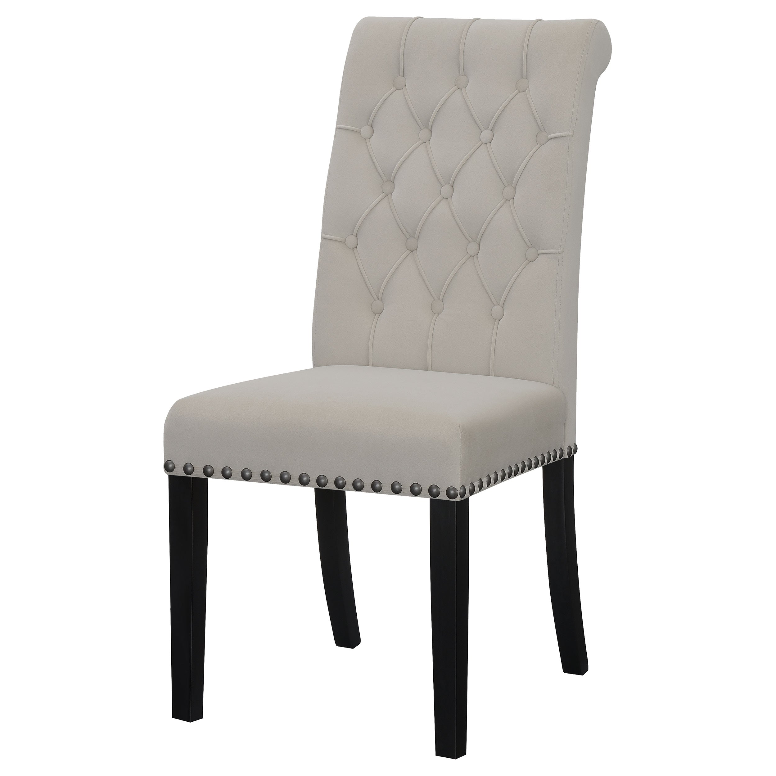 Coaster Alana Upholstered Tufted Side Chairs with Nailhead Trim (Set of 2) Default Title