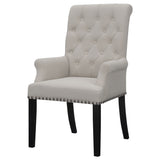 Coaster Alana Upholstered Tufted Arm Chair with Nailhead Trim Default Title