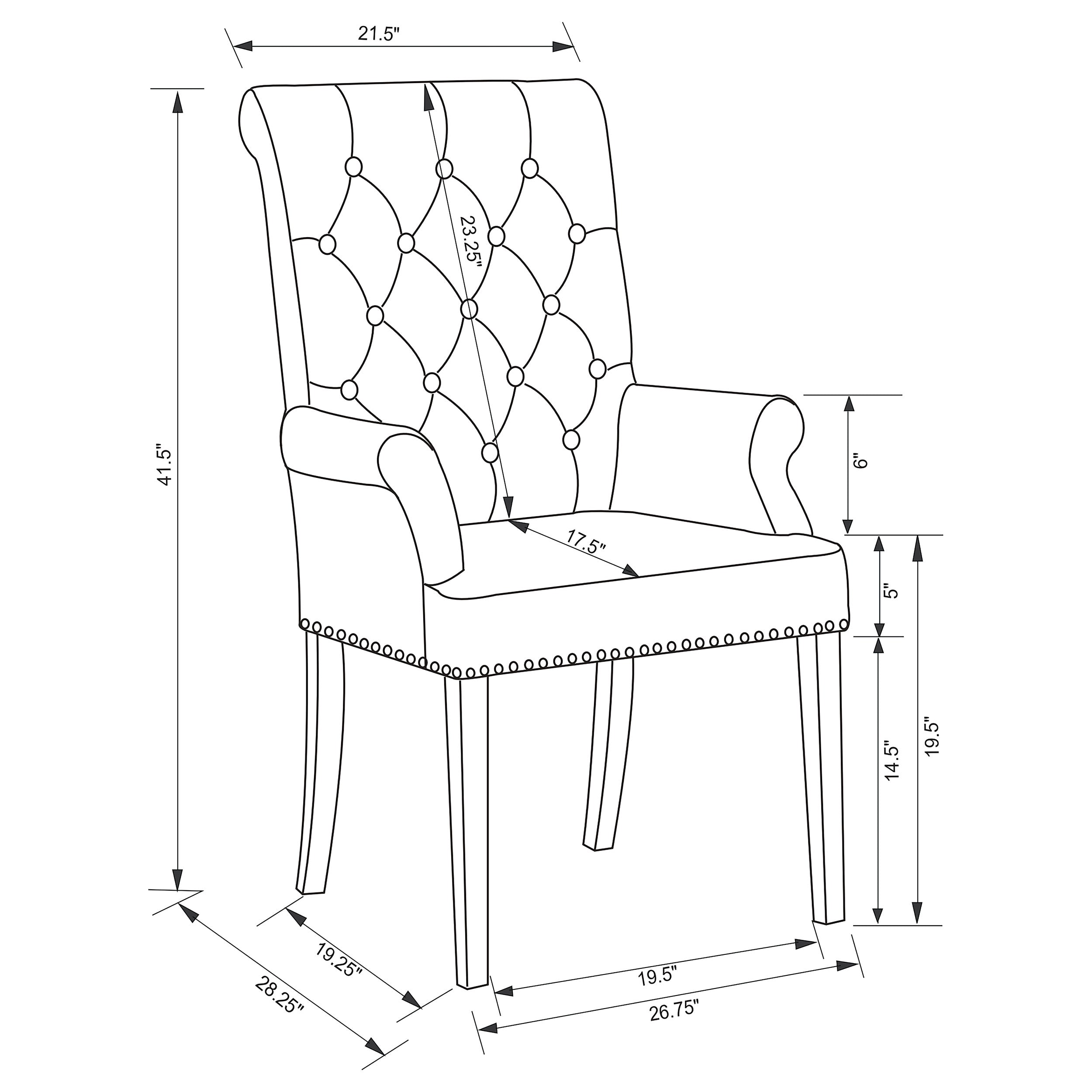 Coaster Alana Upholstered Tufted Arm Chair with Nailhead Trim Default Title