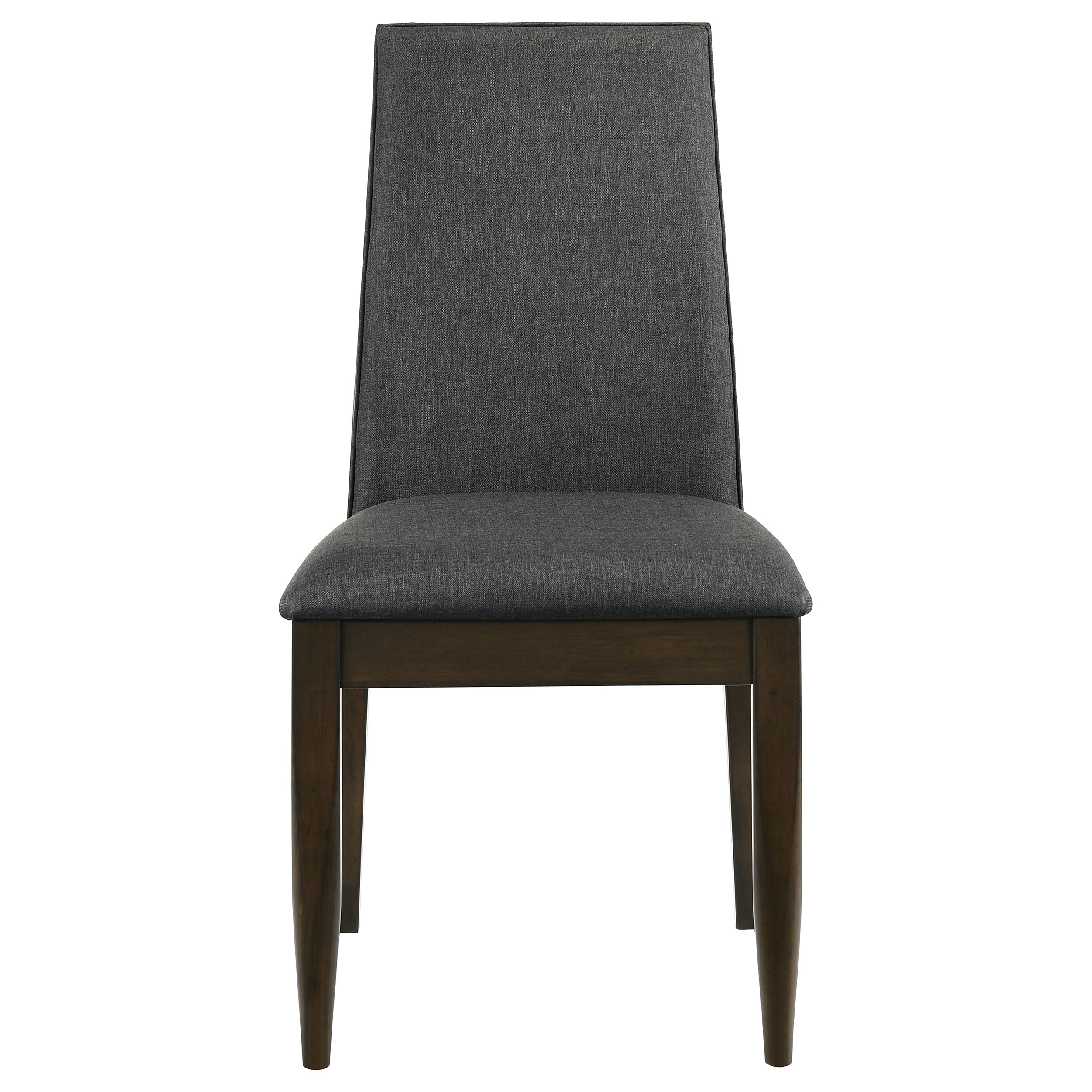 Coaster Wes Upholstered Side Chair (Set of 2) Grey and Dark Walnut Default Title