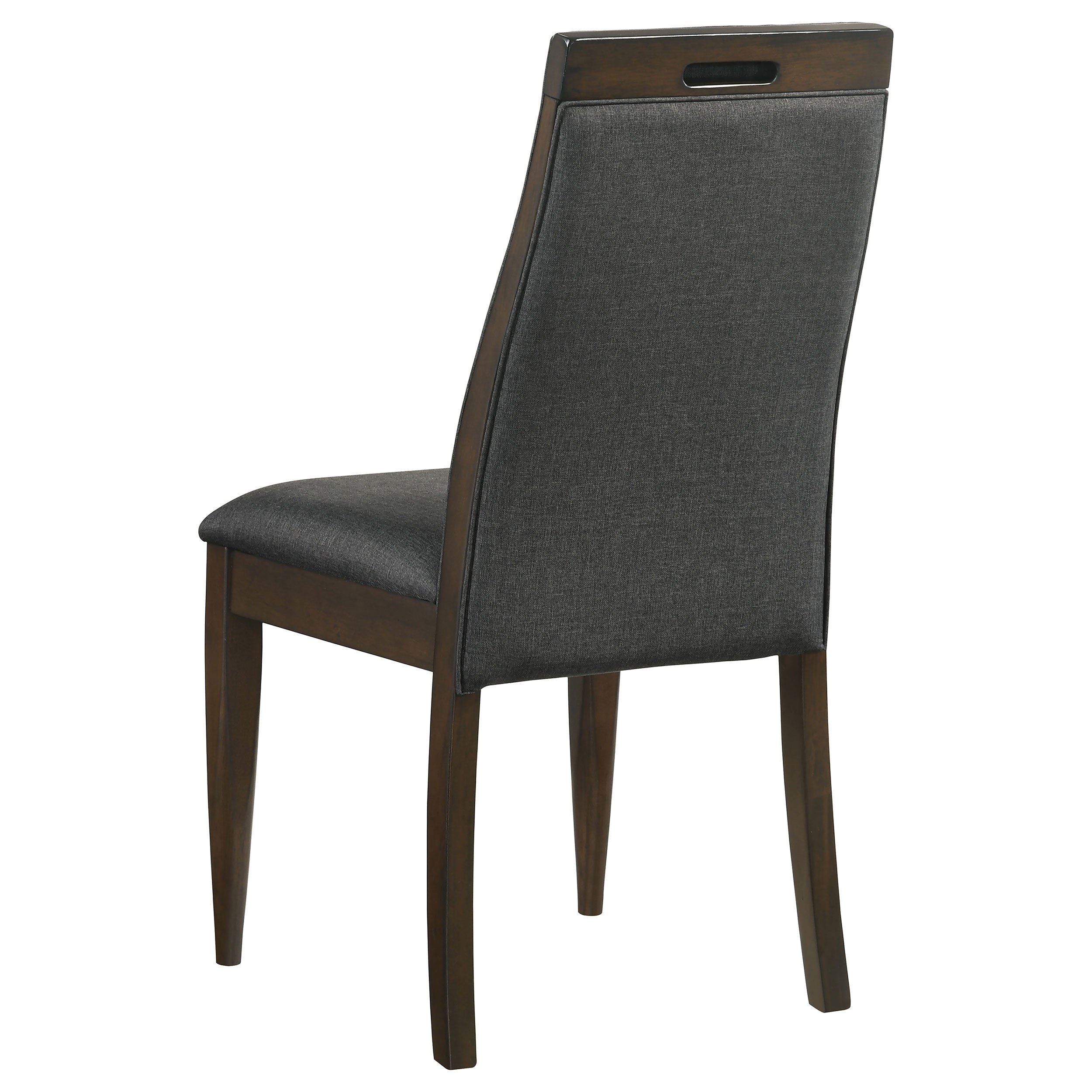 Coaster Wes Upholstered Side Chair (Set of 2) Grey and Dark Walnut Default Title