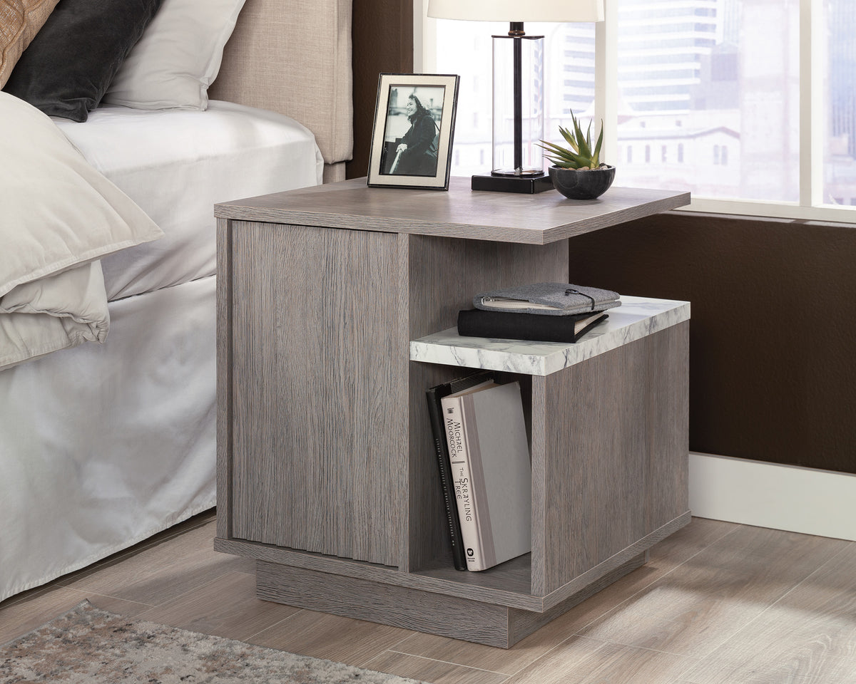 East Rock  Contemporary Night Stand in Ashen Oak