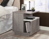 East Rock  Contemporary Night Stand in Ashen Oak