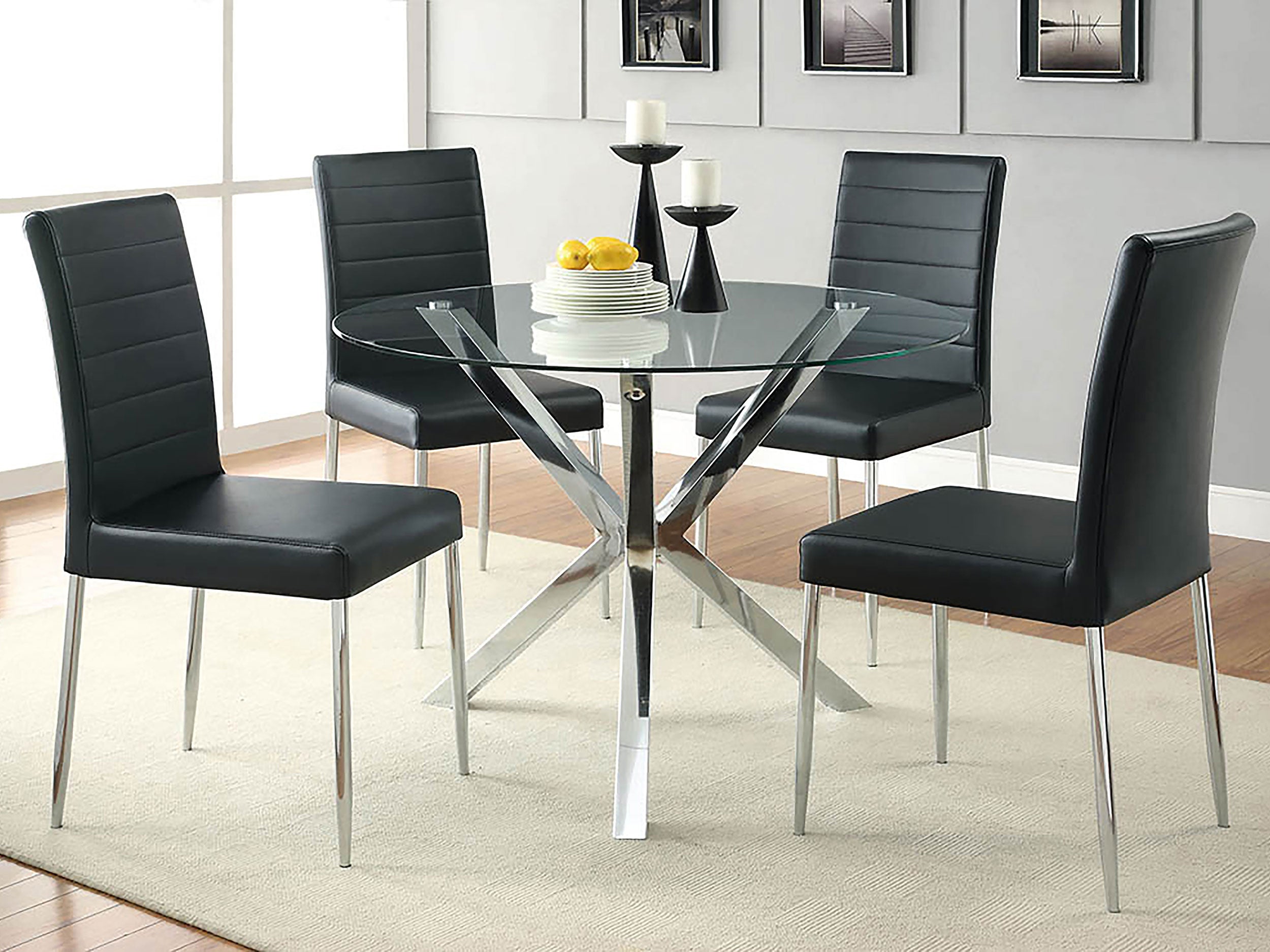 Coaster Maston Upholstered Dining Chairs Black (Set of 4) White