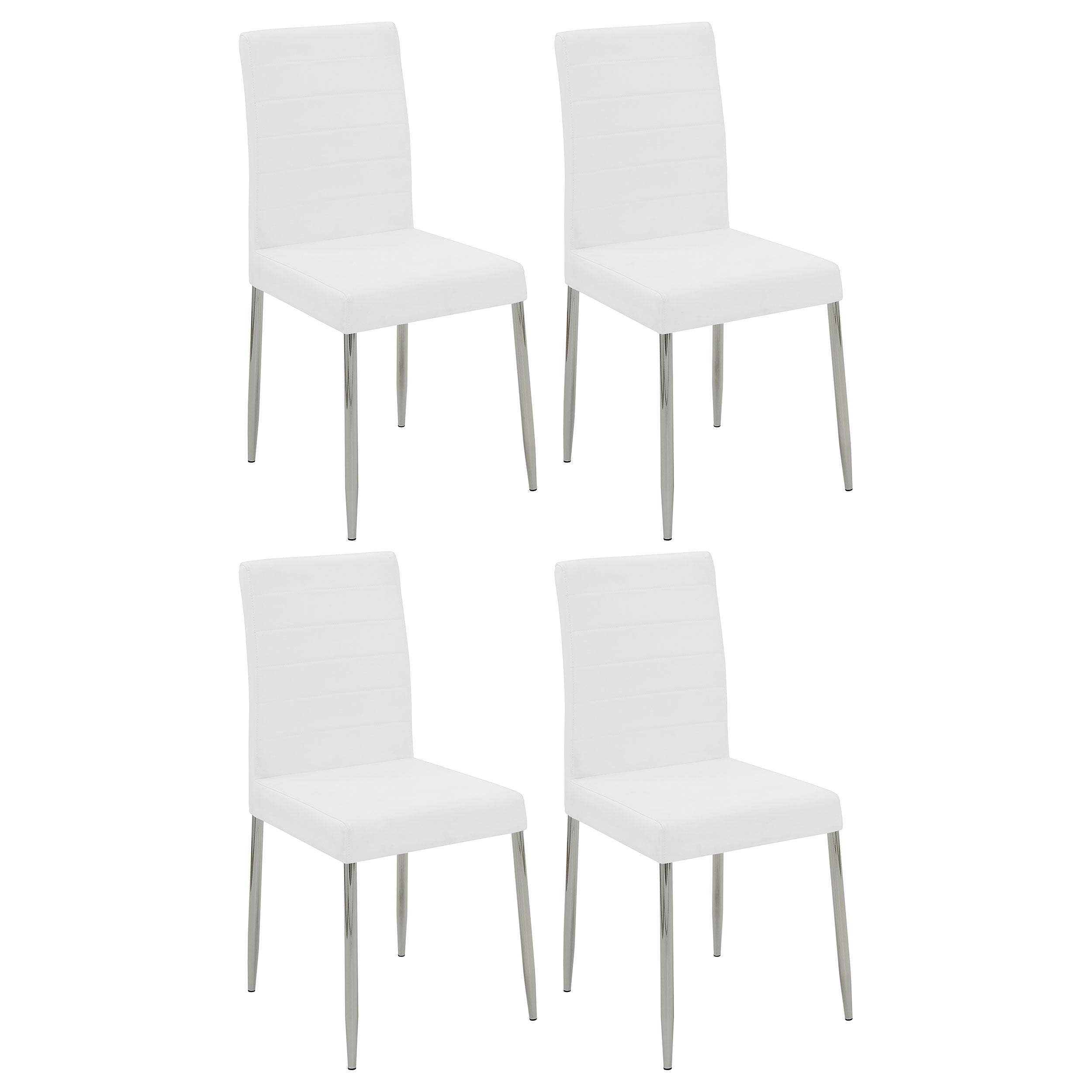 Coaster Maston Upholstered Dining Chairs Black (Set of 4) White