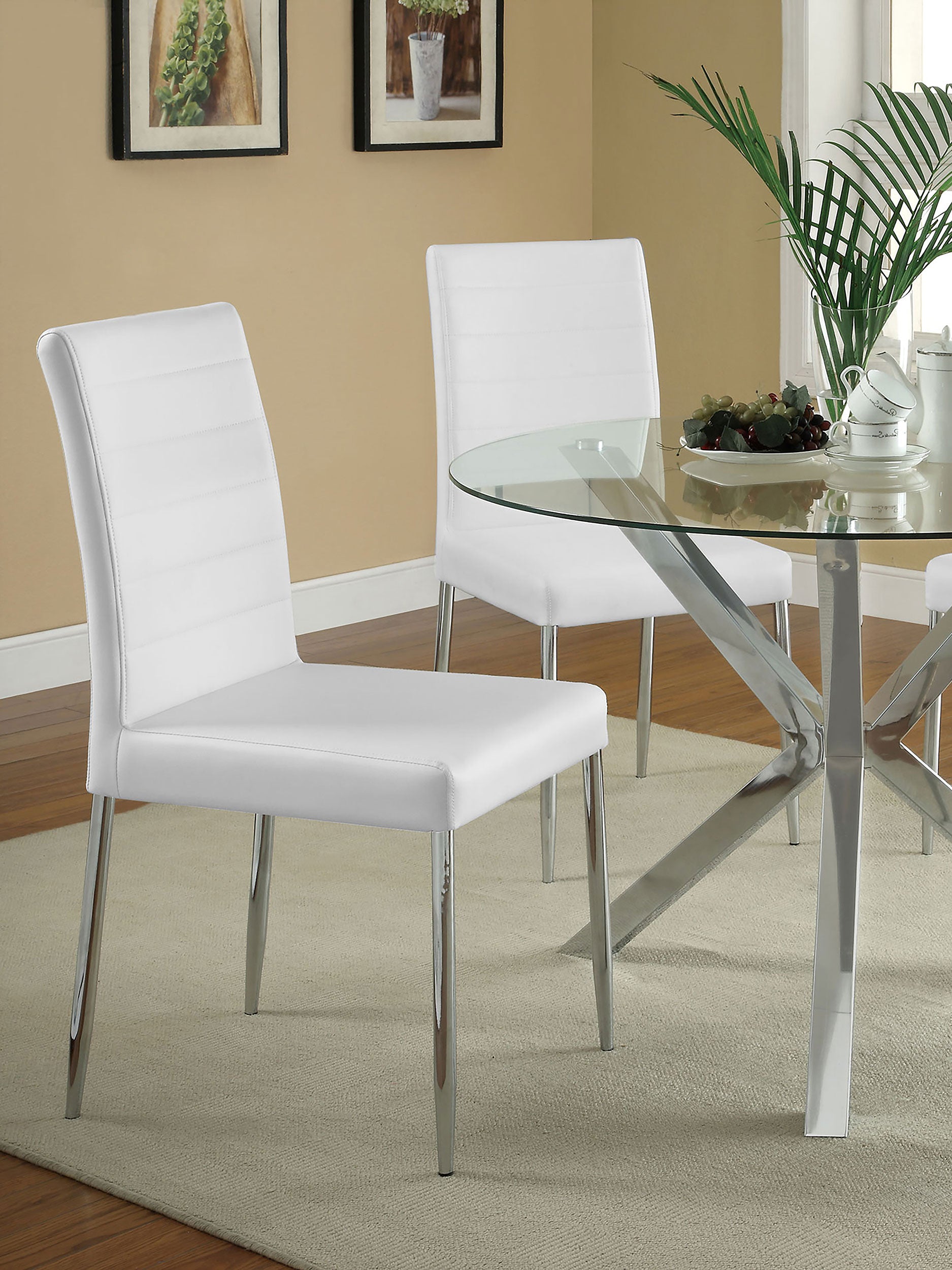 Coaster Maston Upholstered Dining Chairs Black (Set of 4) White