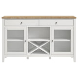 Coaster Hollis 2-door Dining Sideboard with Drawers Brown and White Default Title