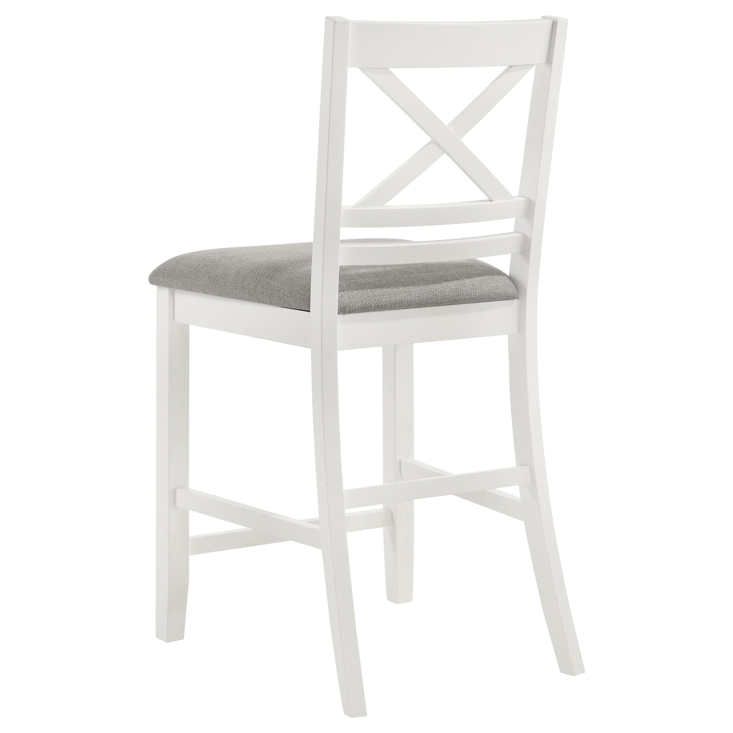 Coaster Hollis X-Back Counter Height Dining Chairs White and Grey (Set of 2) Default Title