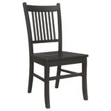 Coaster Marbrisa Slat Back Dining Side Chair Matte Black (Set of 2) Default Title