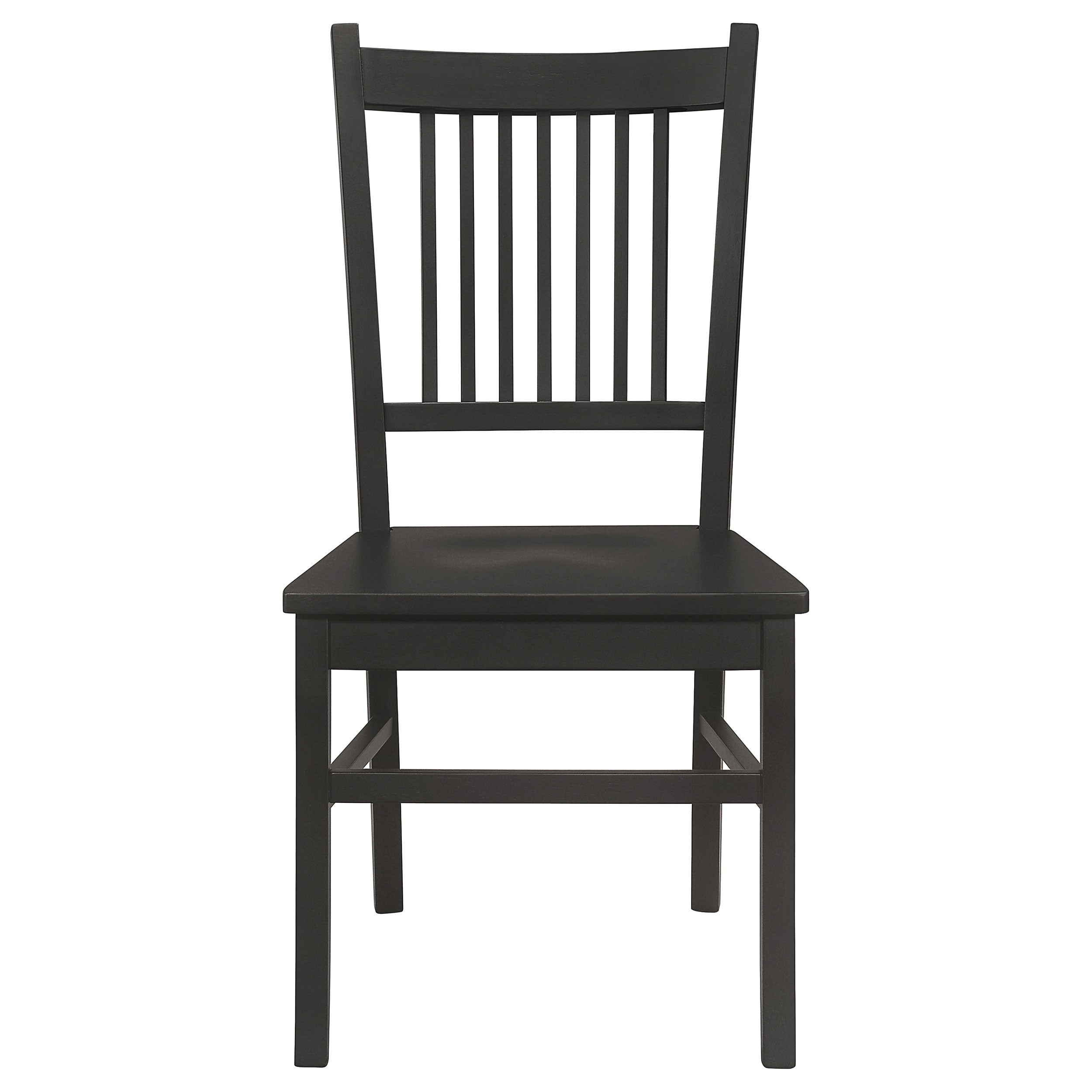 Coaster Marbrisa Slat Back Dining Side Chair Matte Black (Set of 2) Default Title