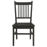 Coaster Marbrisa Slat Back Dining Side Chair Matte Black (Set of 2) Default Title