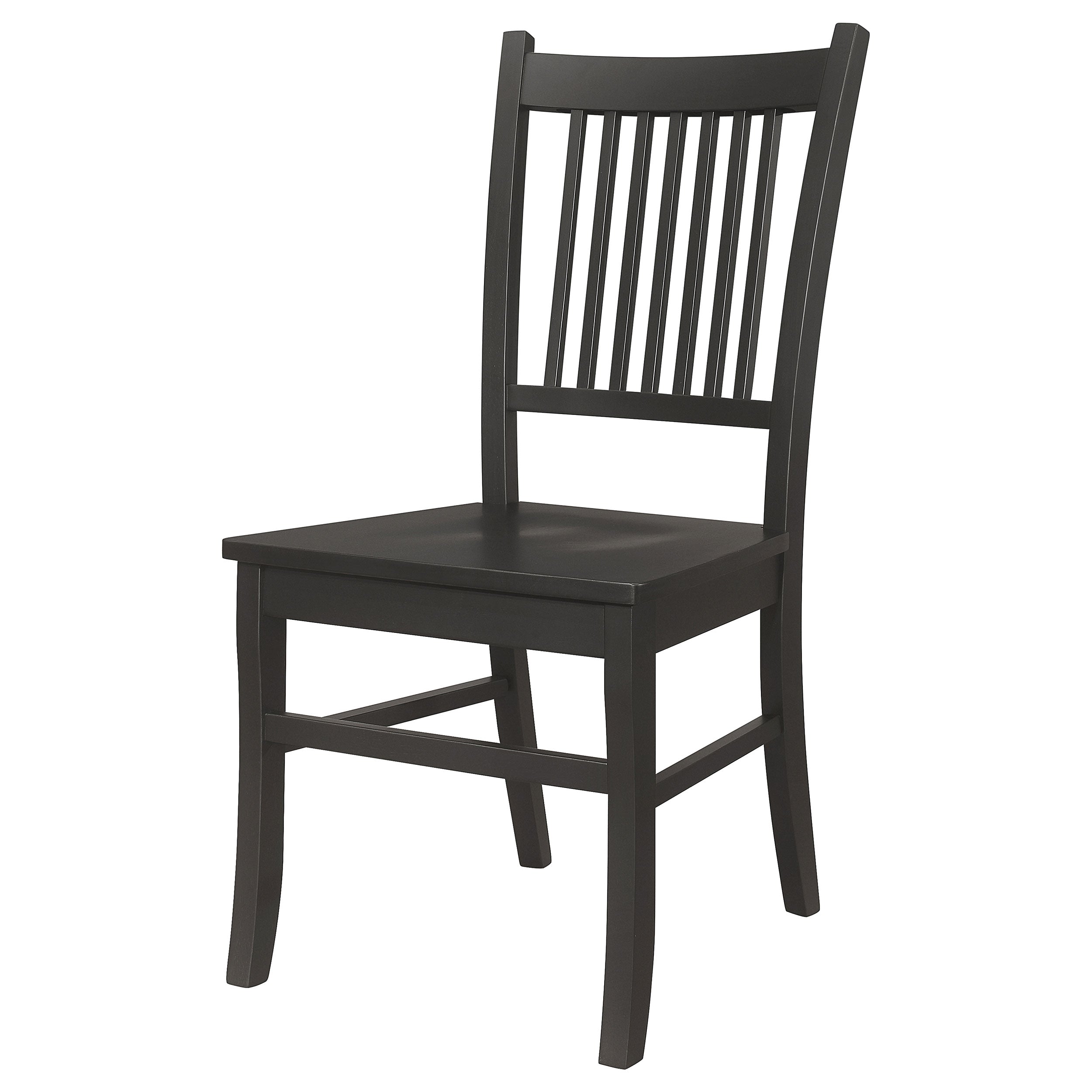 Coaster Marbrisa Slat Back Dining Side Chair Matte Black (Set of 2) Default Title