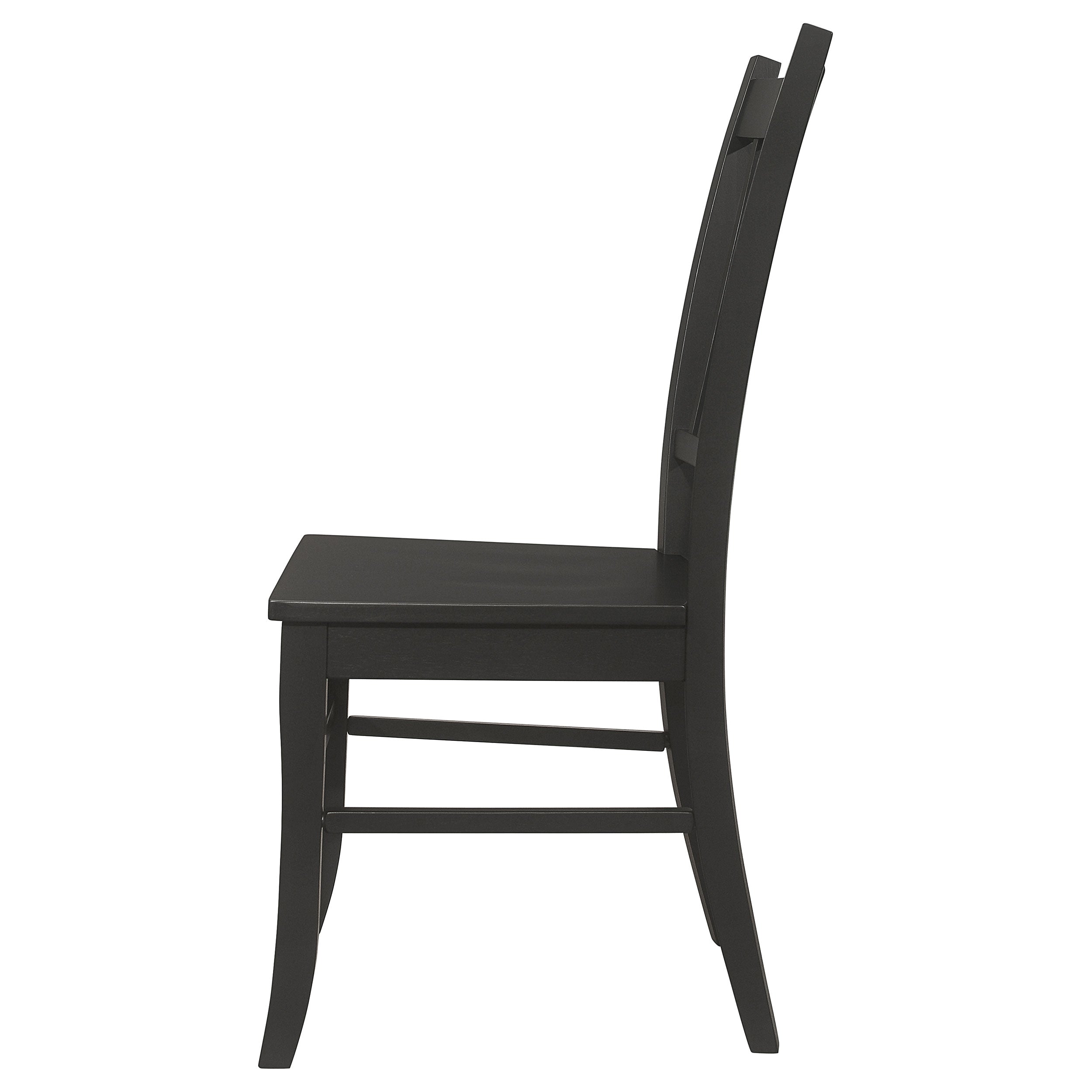 Coaster Marbrisa Slat Back Dining Side Chair Matte Black (Set of 2) Default Title