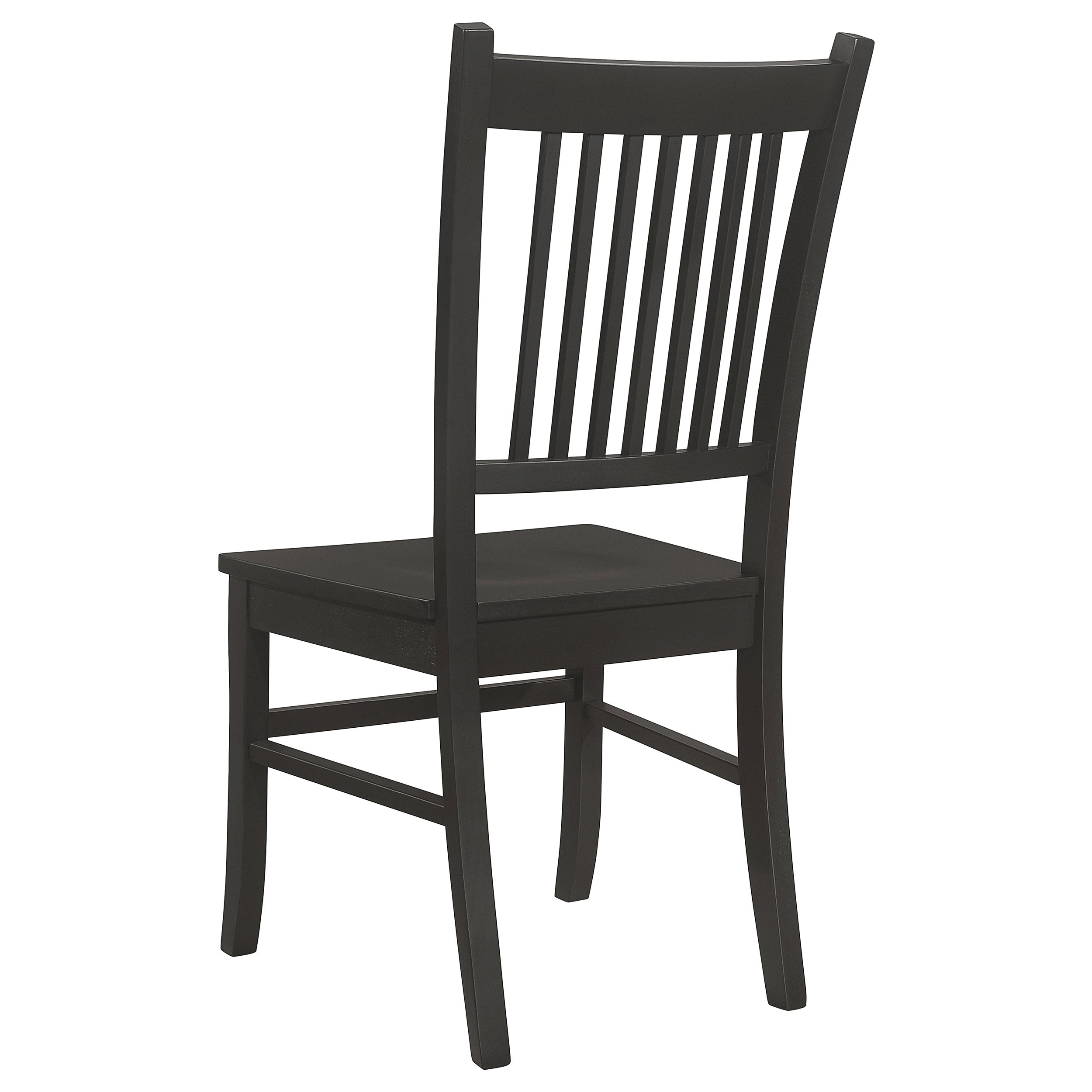 Coaster Marbrisa Slat Back Dining Side Chair Matte Black (Set of 2) Default Title