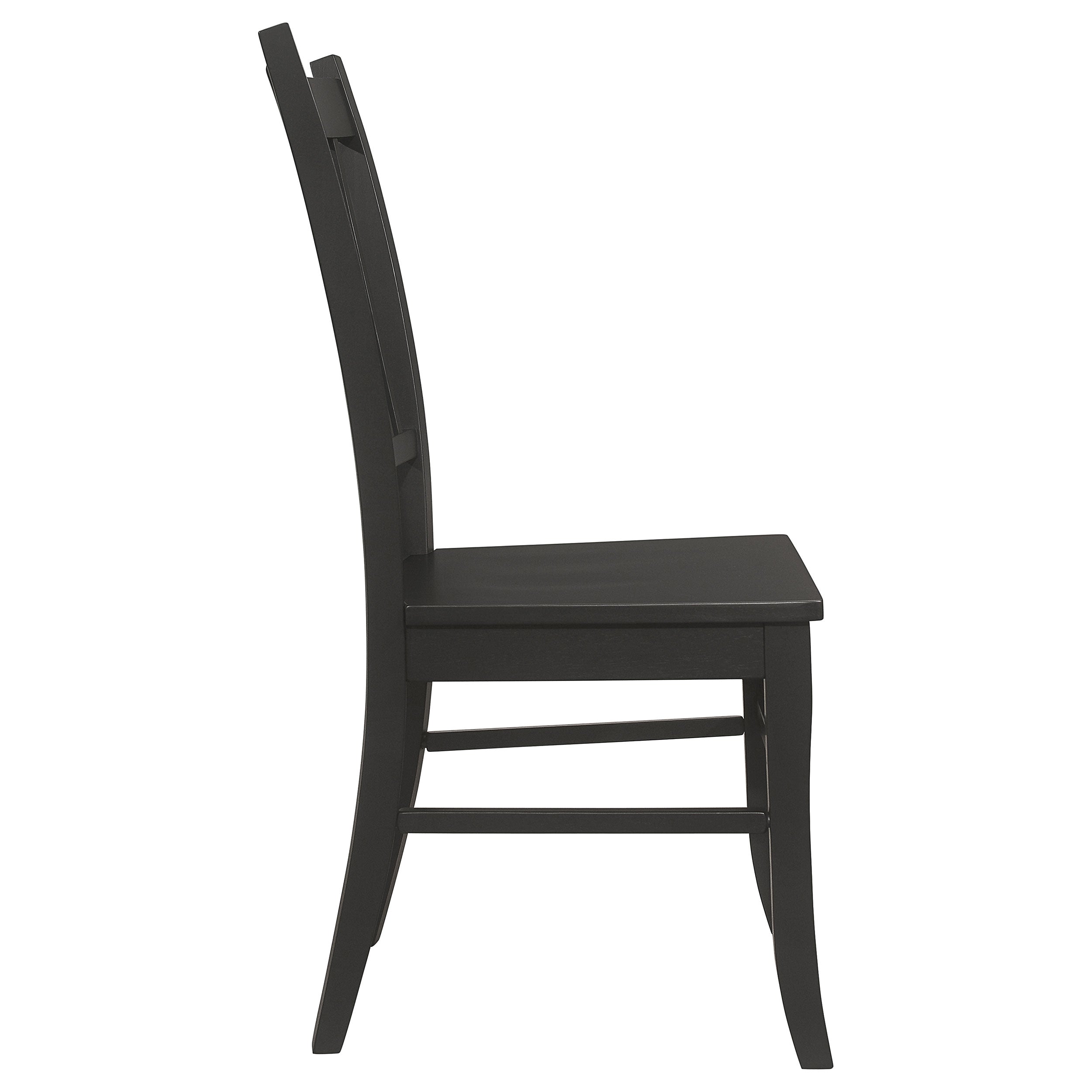 Coaster Marbrisa Slat Back Dining Side Chair Matte Black (Set of 2) Default Title