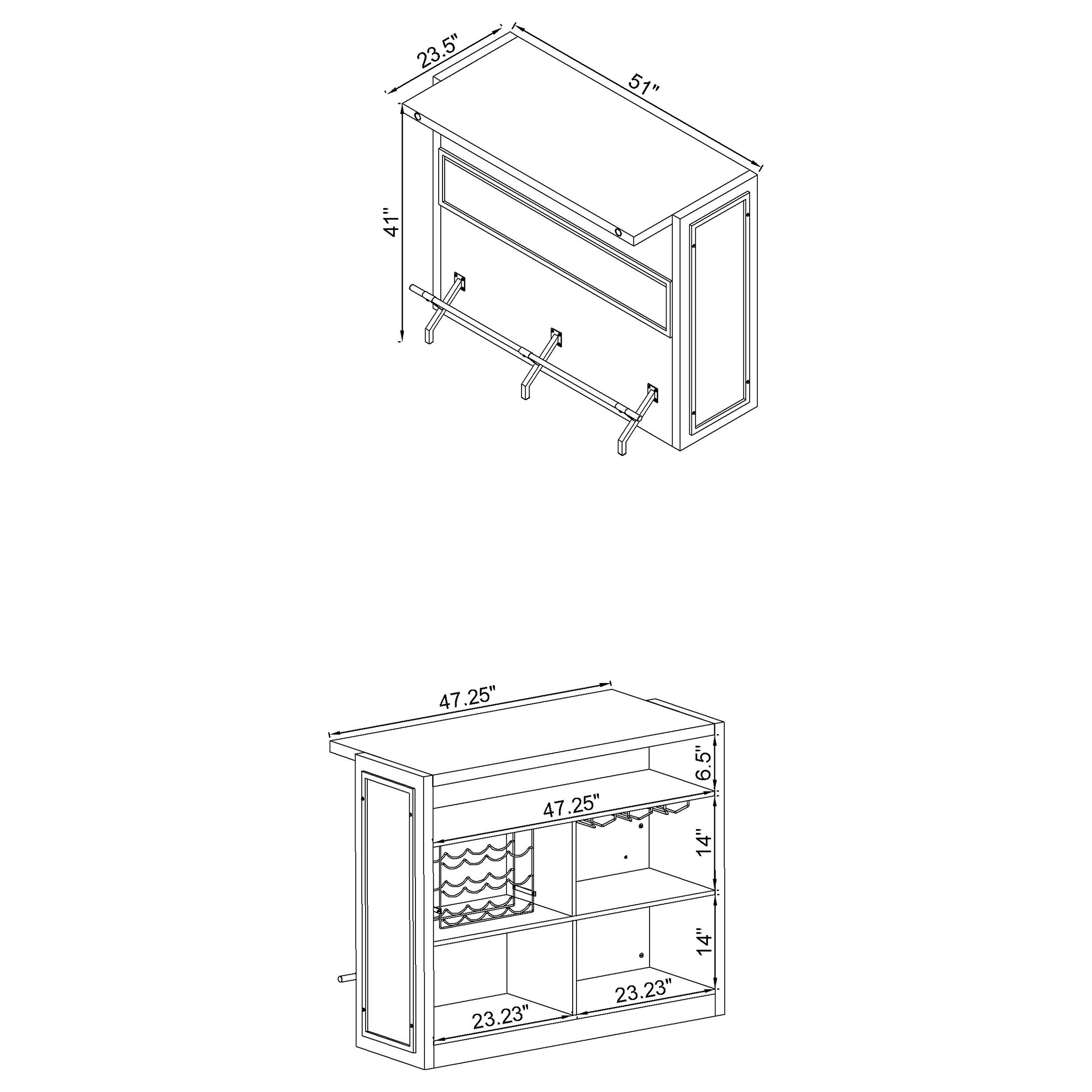 Coaster Joe 5-shelf Bar Unit Aged Oak Default Title