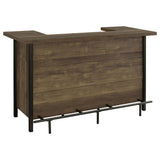 Coaster Bellemore Rectangular Storage Bar Unit Rustic Oak Brown