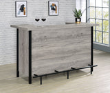 Coaster Bellemore Rectangular Storage Bar Unit Rustic Oak Grey