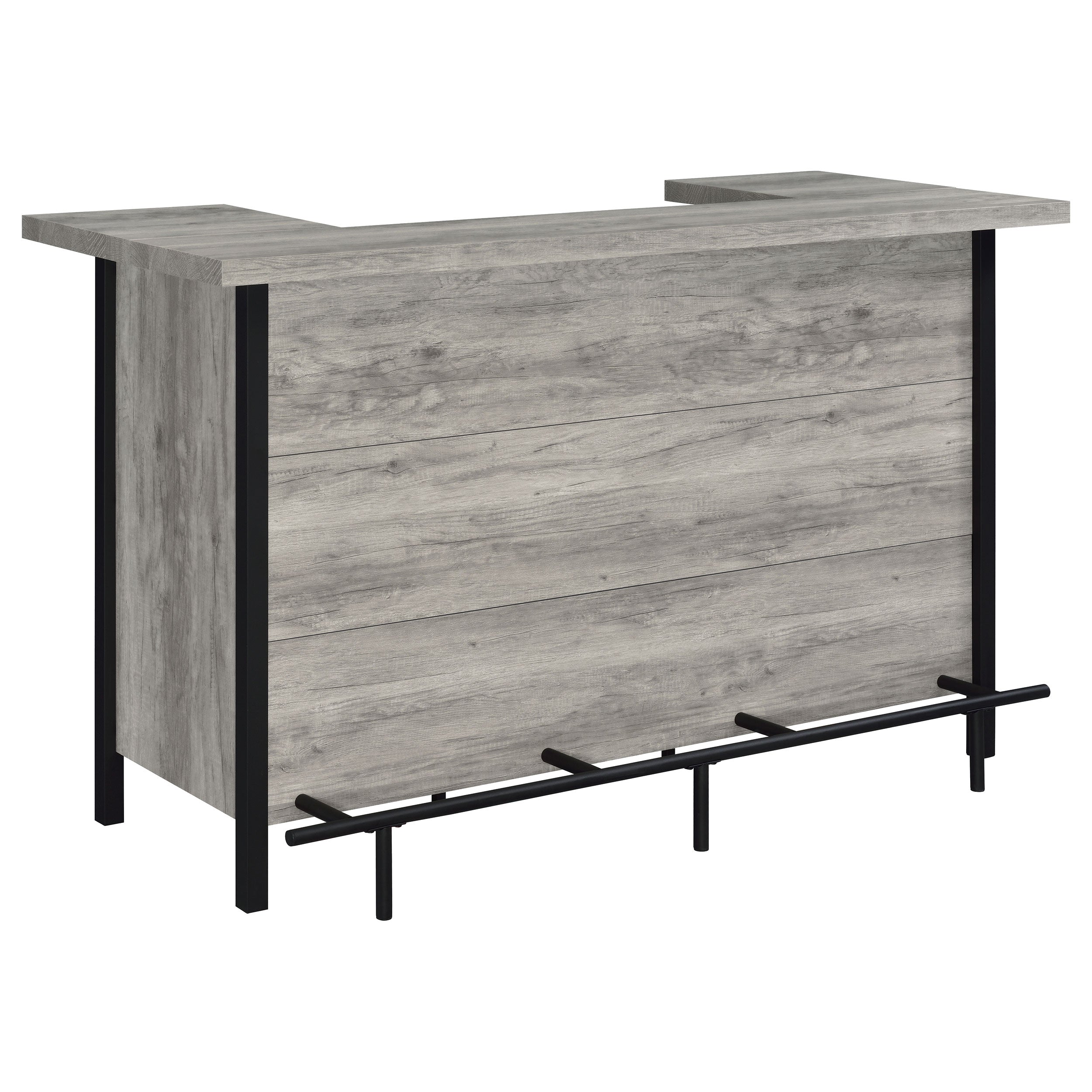 Coaster Bellemore Rectangular Storage Bar Unit Rustic Oak Grey