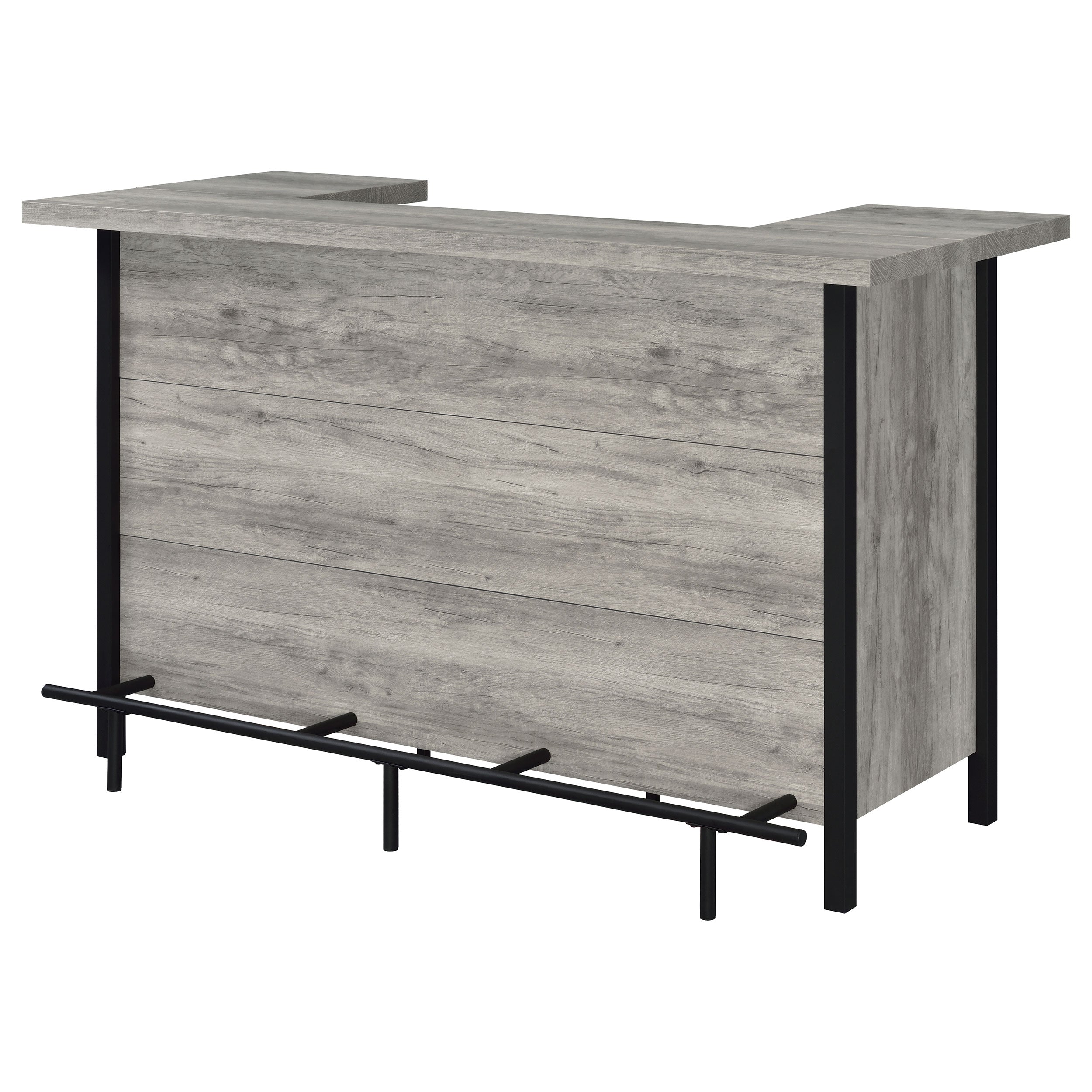 Coaster Bellemore Rectangular Storage Bar Unit Rustic Oak Grey