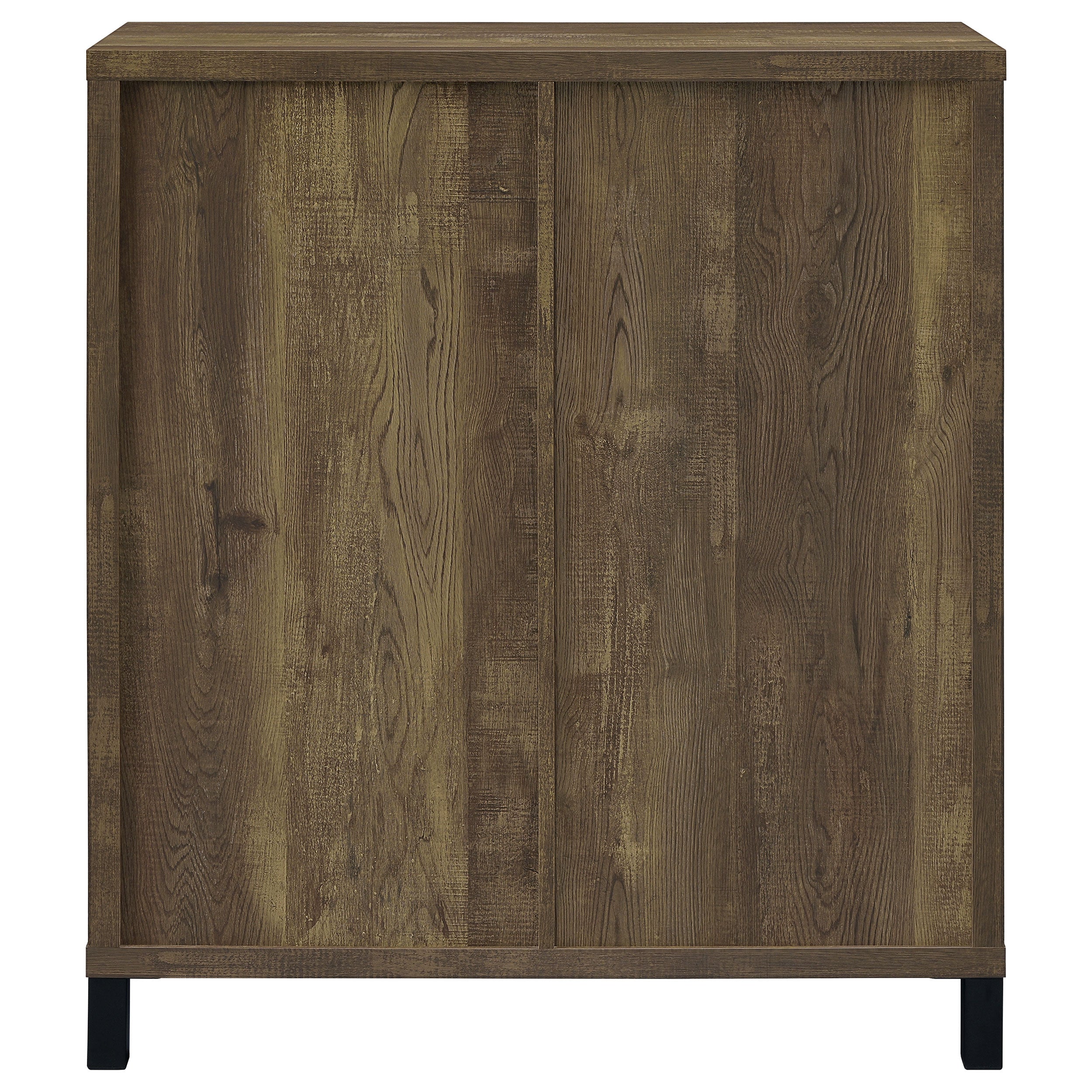 Coaster Arlington Bar Cabinet with Sliding Door Rustic Oak Default Title