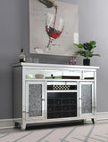 Coaster Melinda 2-door Wine Cabinet with Lighting Mirror Default Title