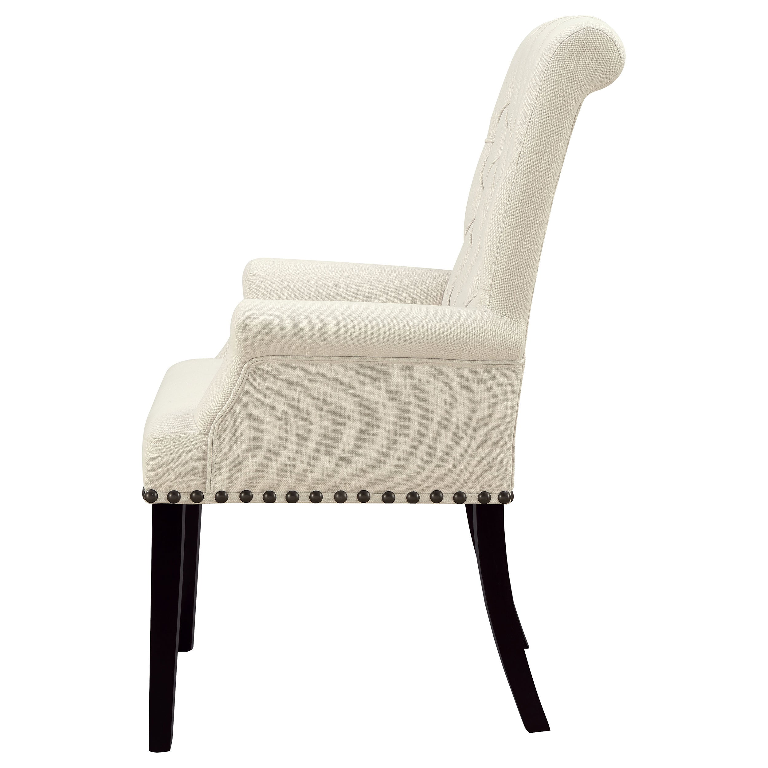 Coaster Alana Tufted Back Upholstered Arm Chair Beige Default Title