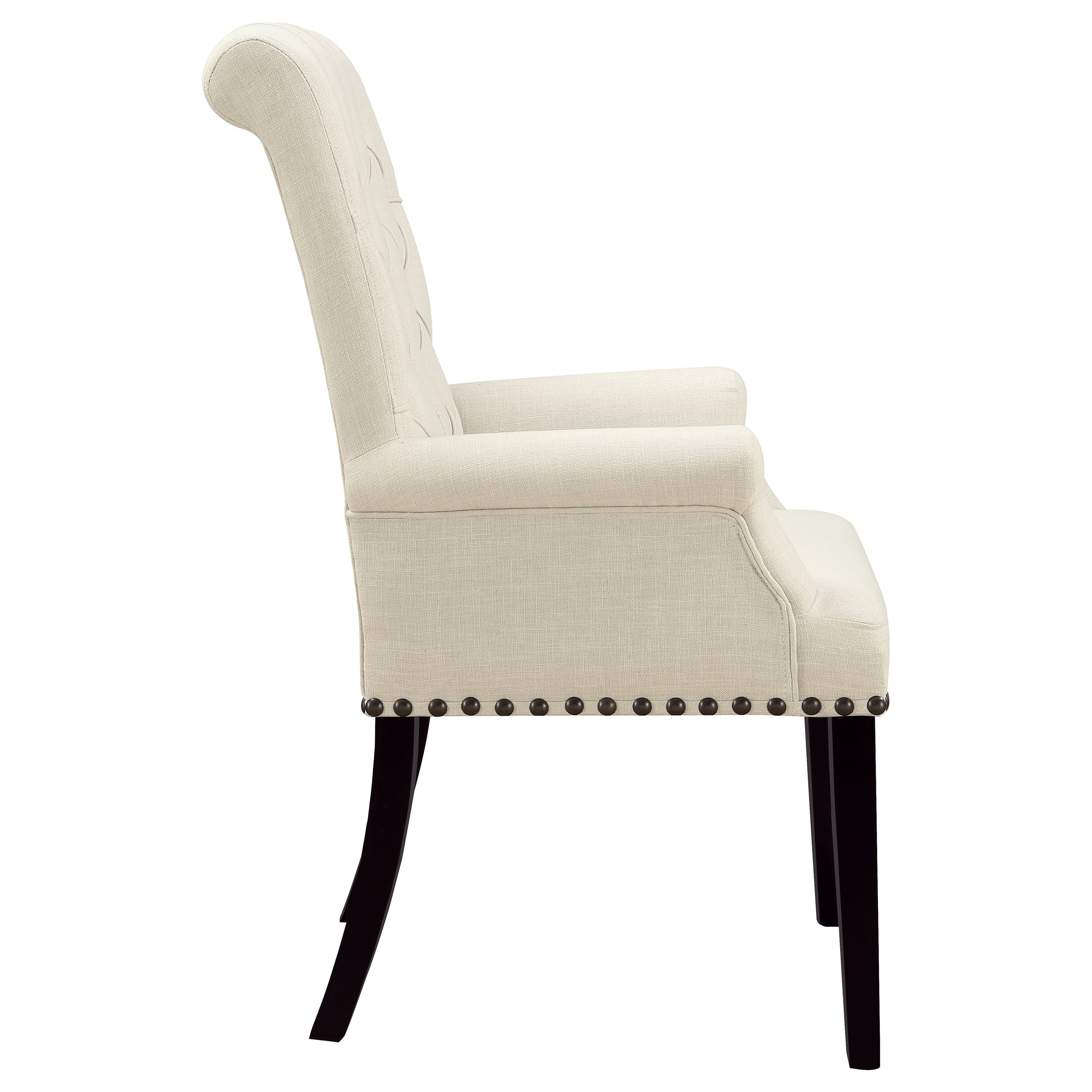 Coaster Alana Tufted Back Upholstered Arm Chair Beige Default Title