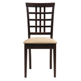 Coaster Kelso Lattice Back Dining Chairs Cappuccino (Set of 2) Default Title