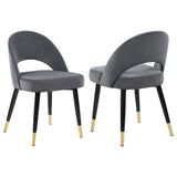 Coaster Lindsey Arched Back Upholstered Side Chairs Black (Set of 2) Grey