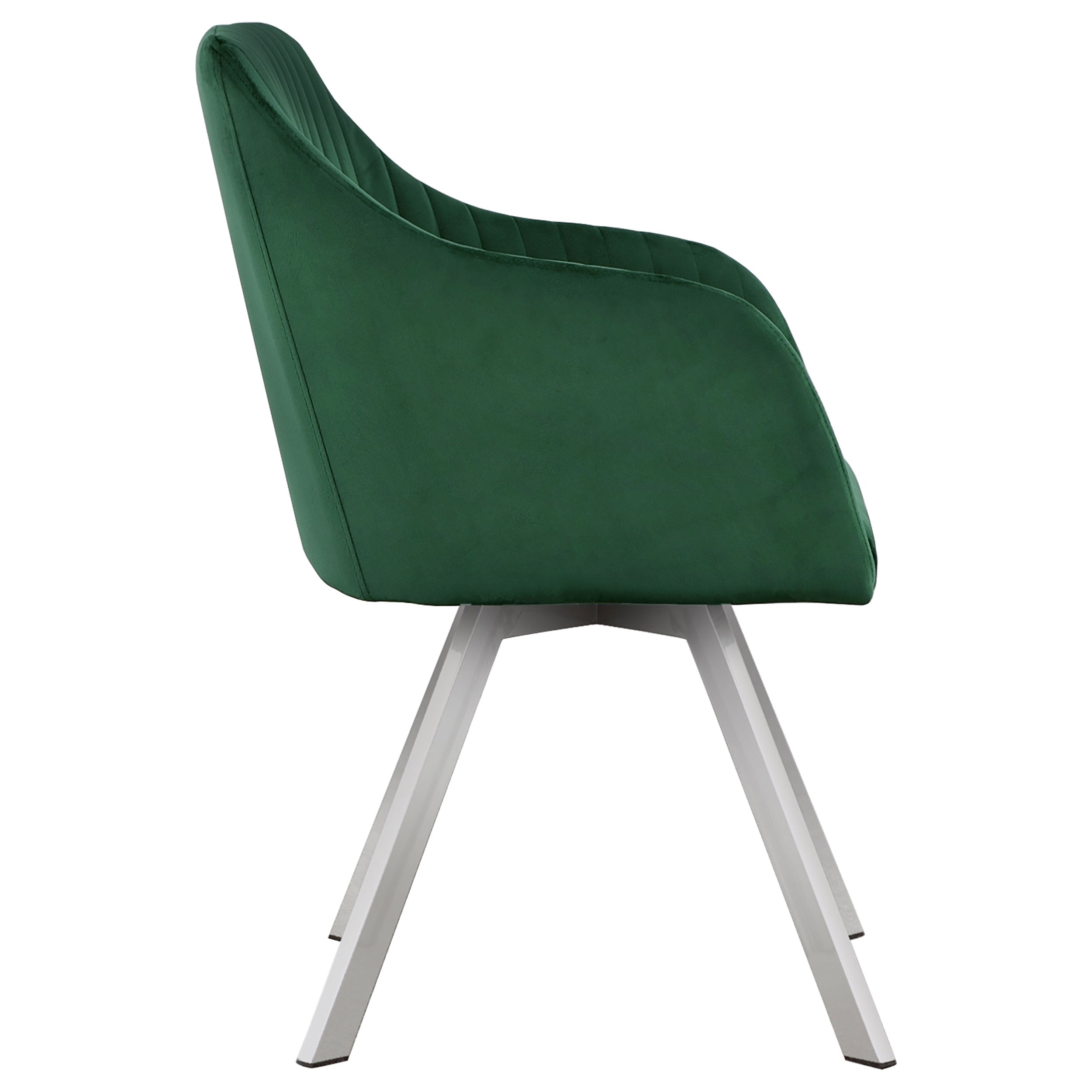 Coaster Arika Channeled Back Swivel Dining Chair Green Default Title