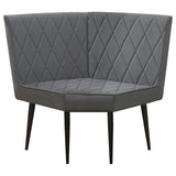 Coaster Moxee Upholstered Tufted Corner Bench Grey Default Title