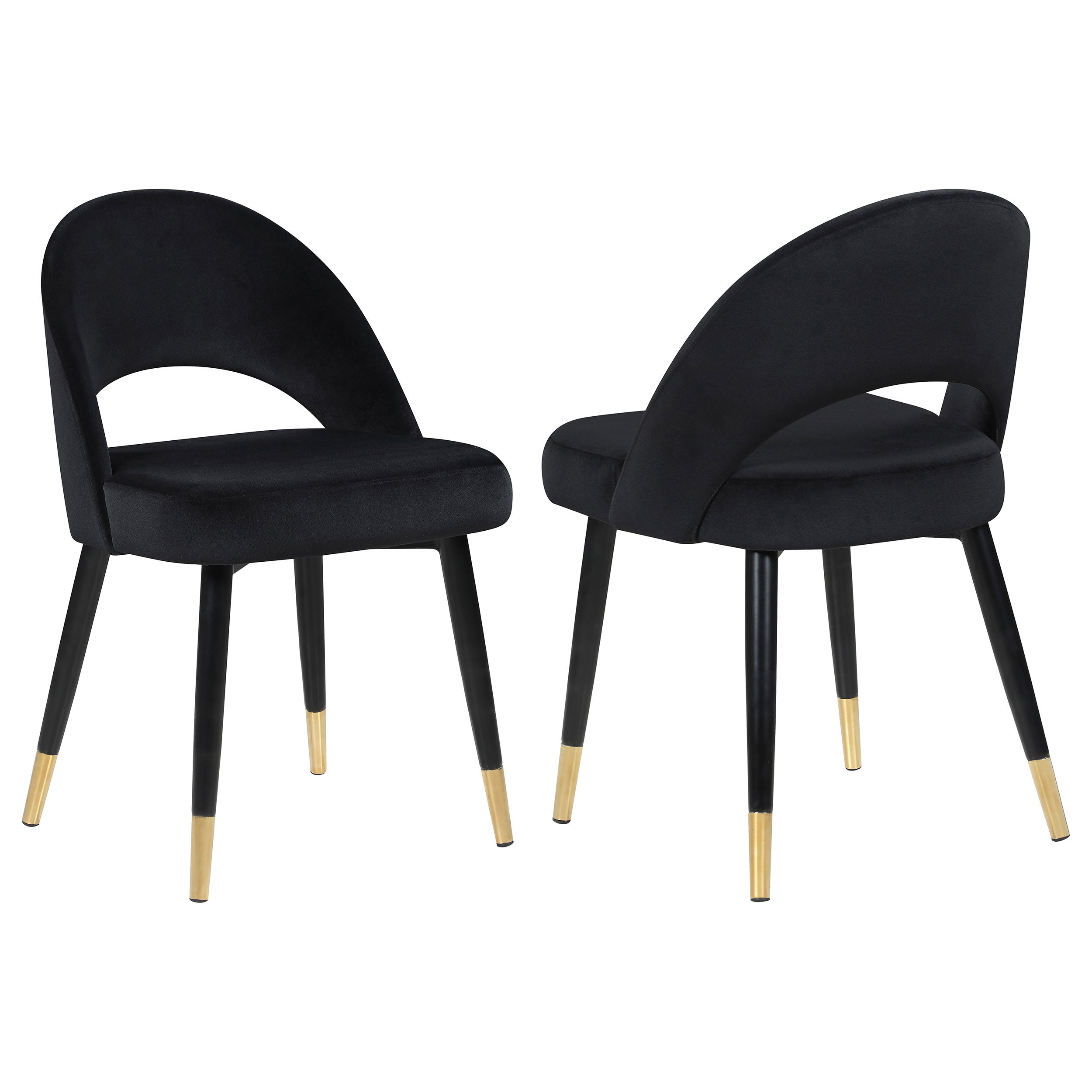 Coaster Lindsey Arched Back Upholstered Side Chairs Black (Set of 2) Black