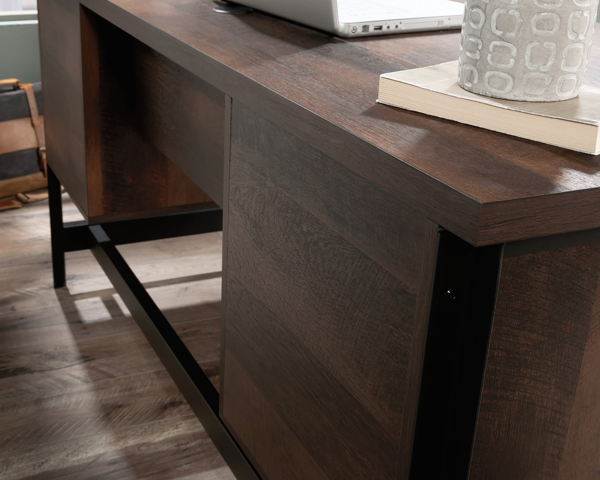 Briarbrook Computer Desk with Storage in Barrel Oak