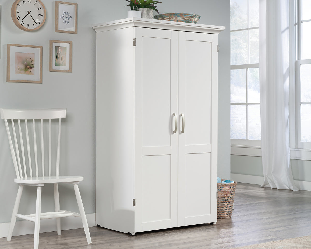 Sauder Select Craft & Sewing Armoire in Soft White